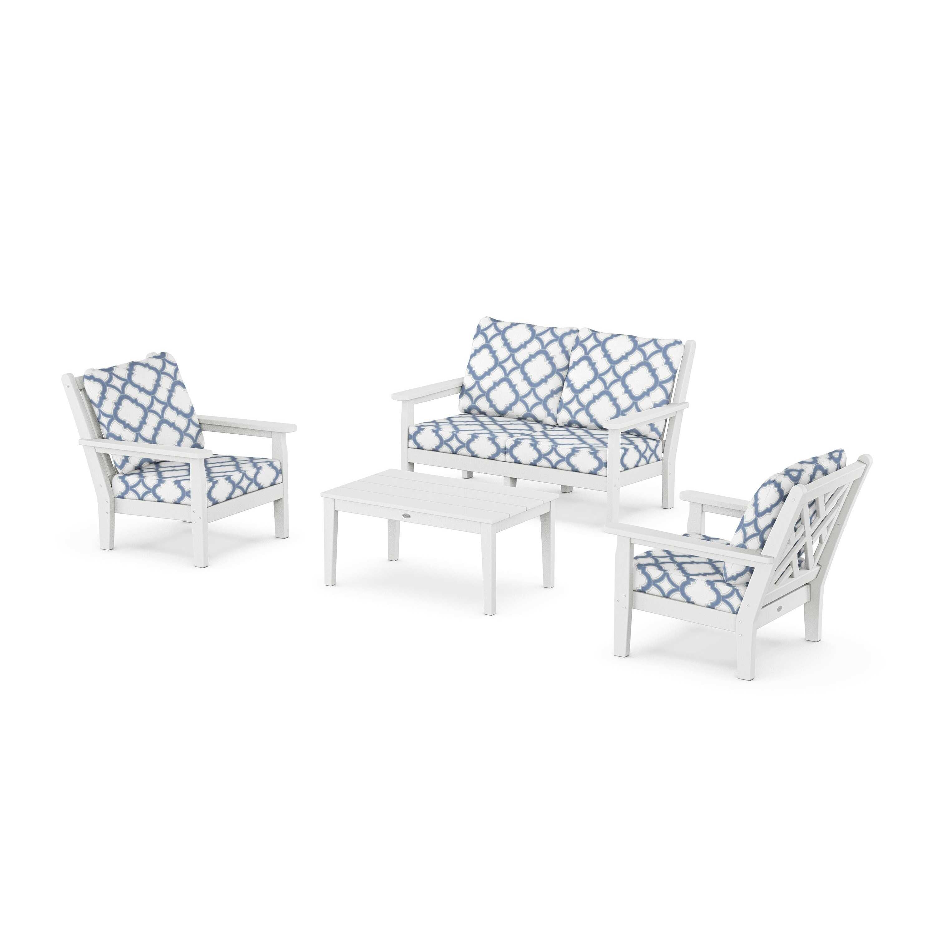 Chippendale 4-Piece Deep Seating Set with Loveseat