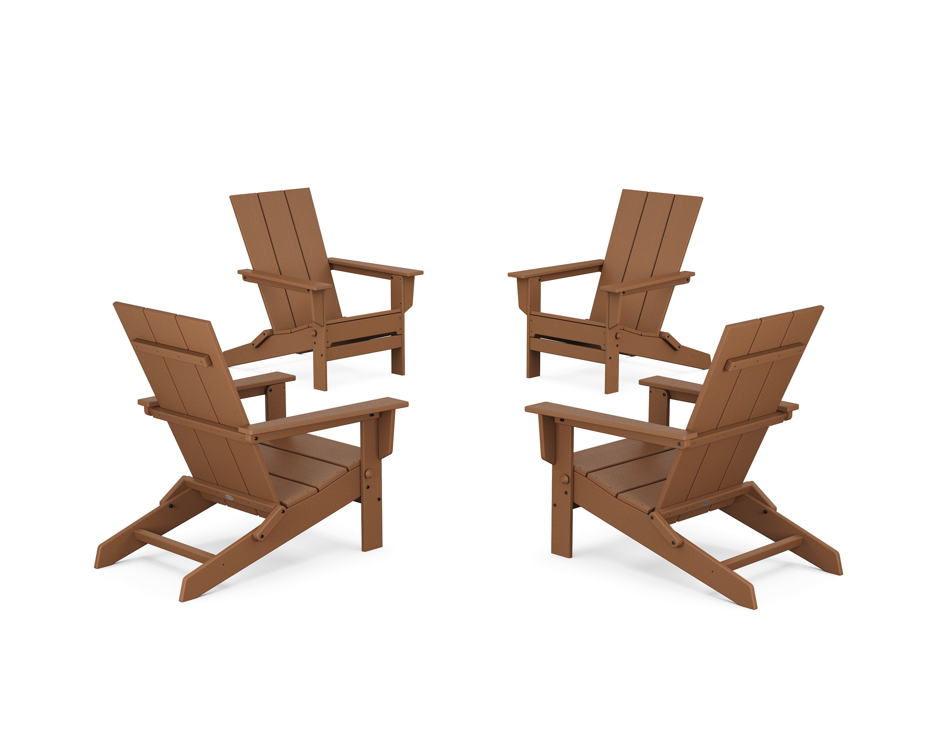 4-Piece Modern Studio Folding Adirondack Chair Conversation Set