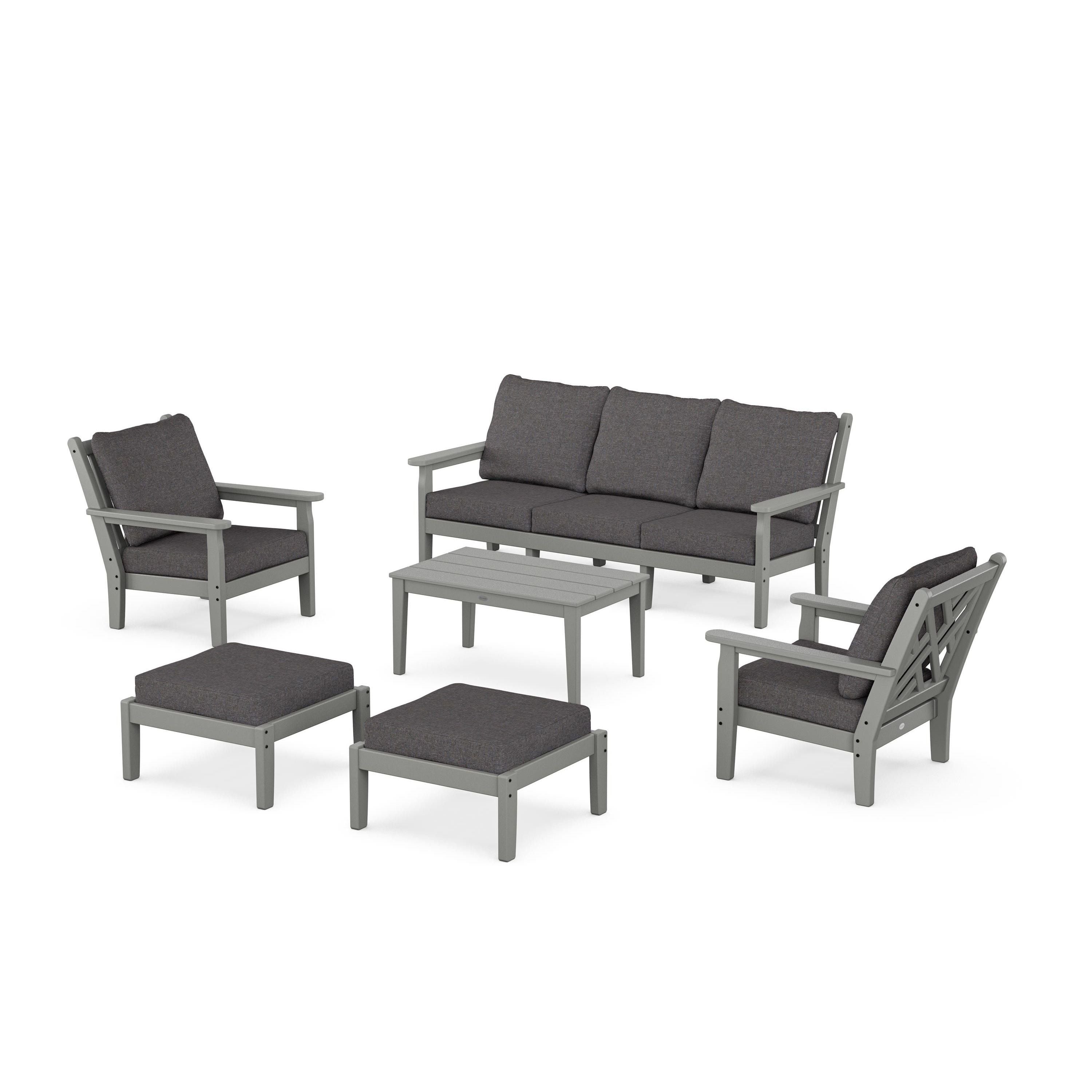 Chippendale 6-Piece Lounge Sofa Set