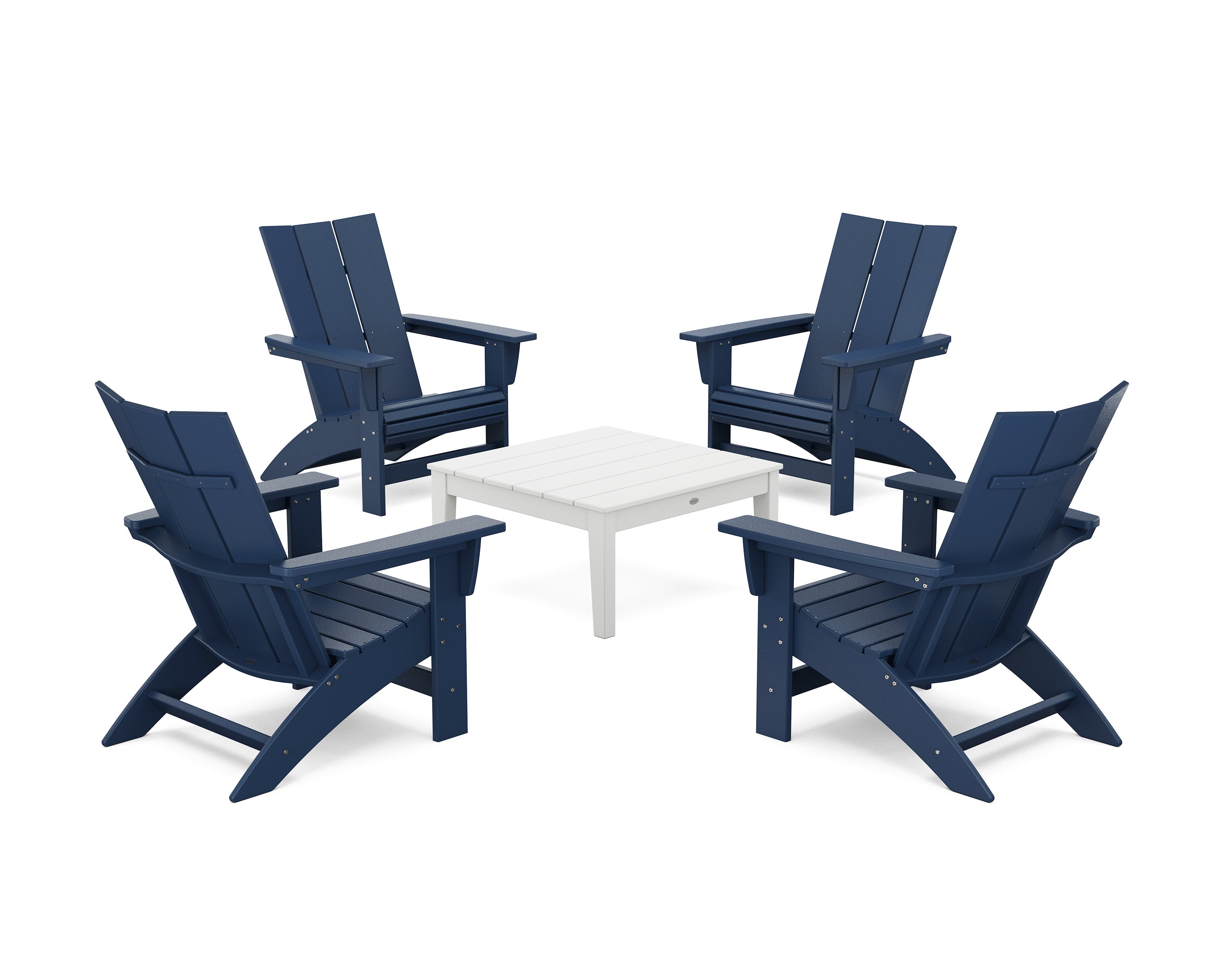 5-Piece Modern Grand Adirondack Chair Conversation Group