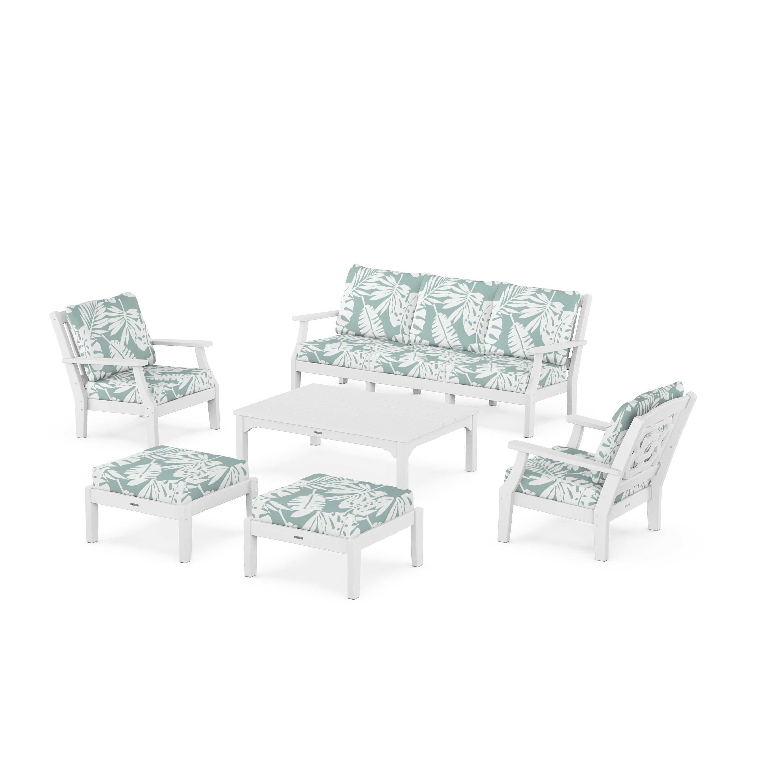 Chinoiserie 6-Piece Lounge Sofa Set