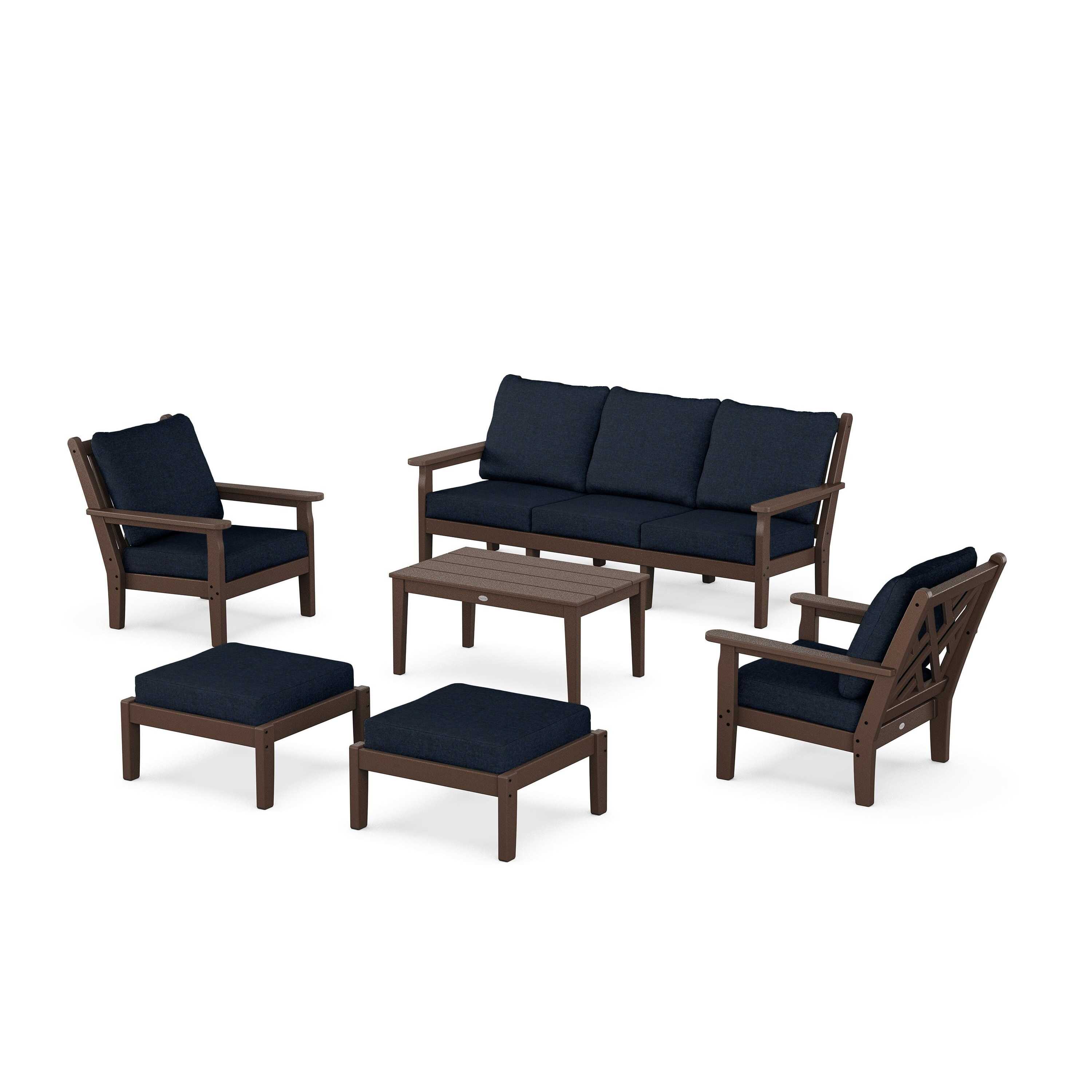 Chippendale 6-Piece Lounge Sofa Set