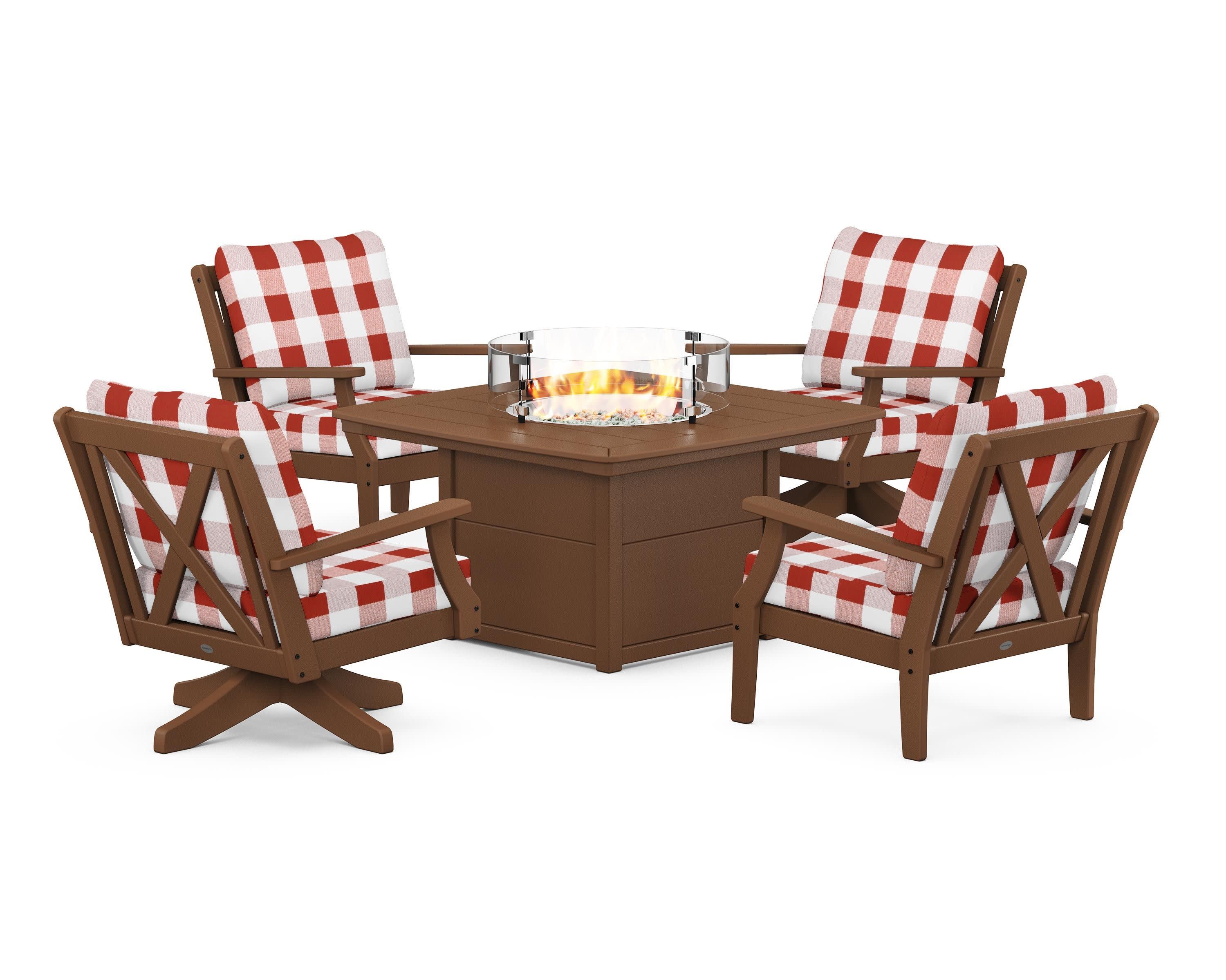 Braxton 5-Piece Deep Seating Set with Fire Table