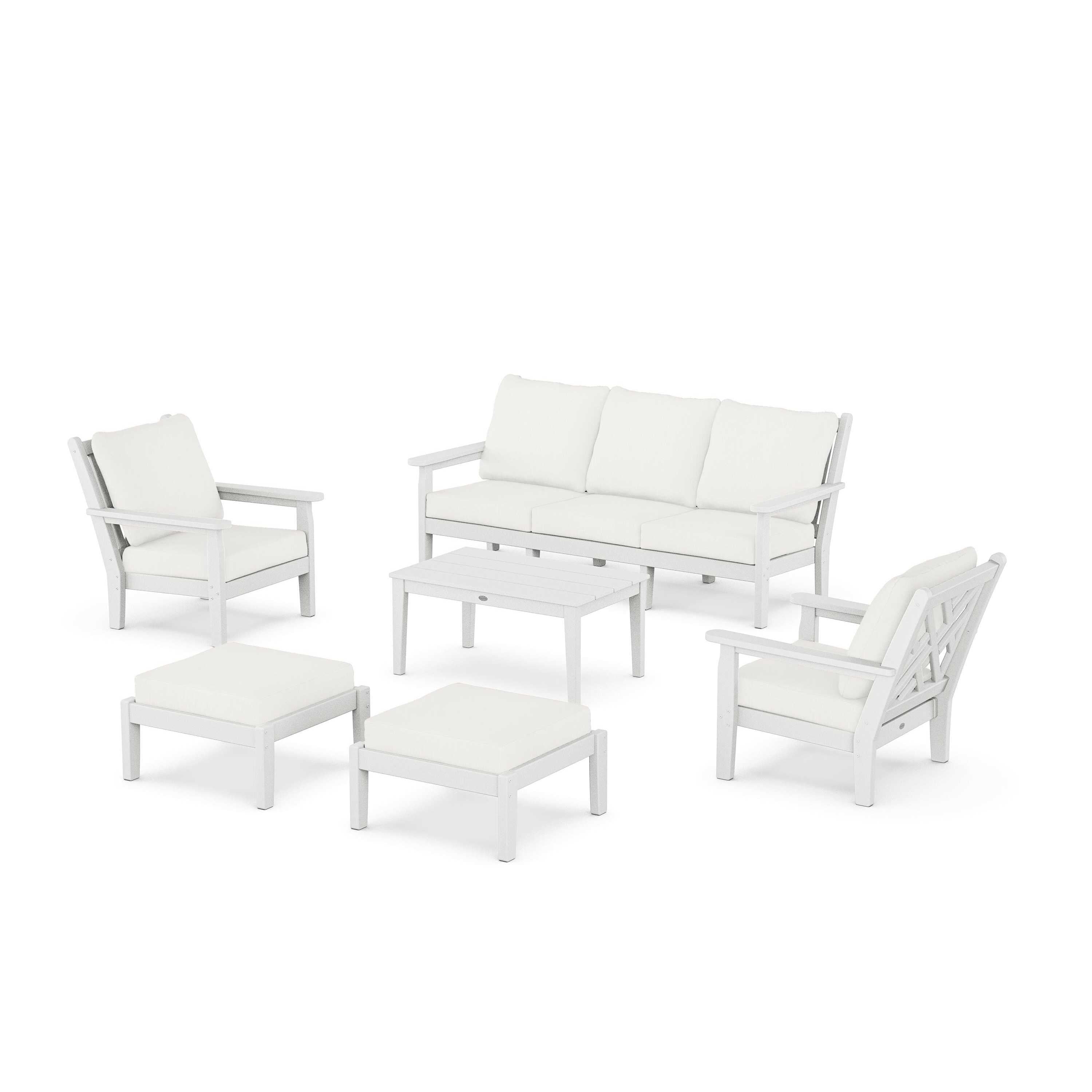 Chippendale 6-Piece Lounge Sofa Set
