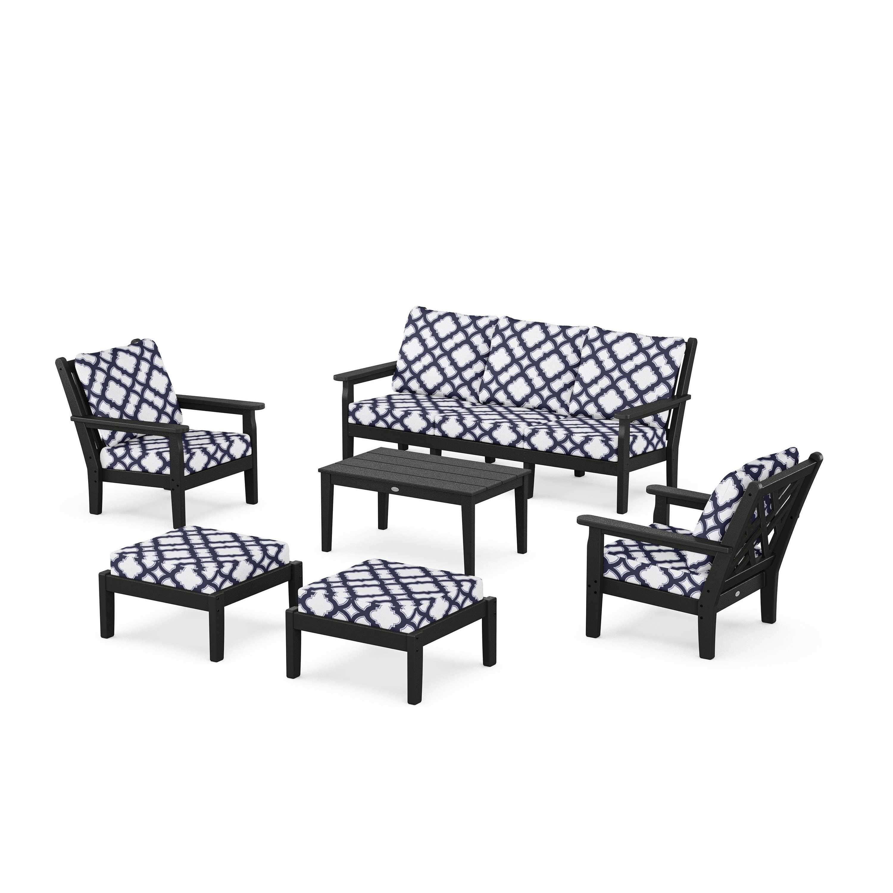 Chippendale 6-Piece Lounge Sofa Set