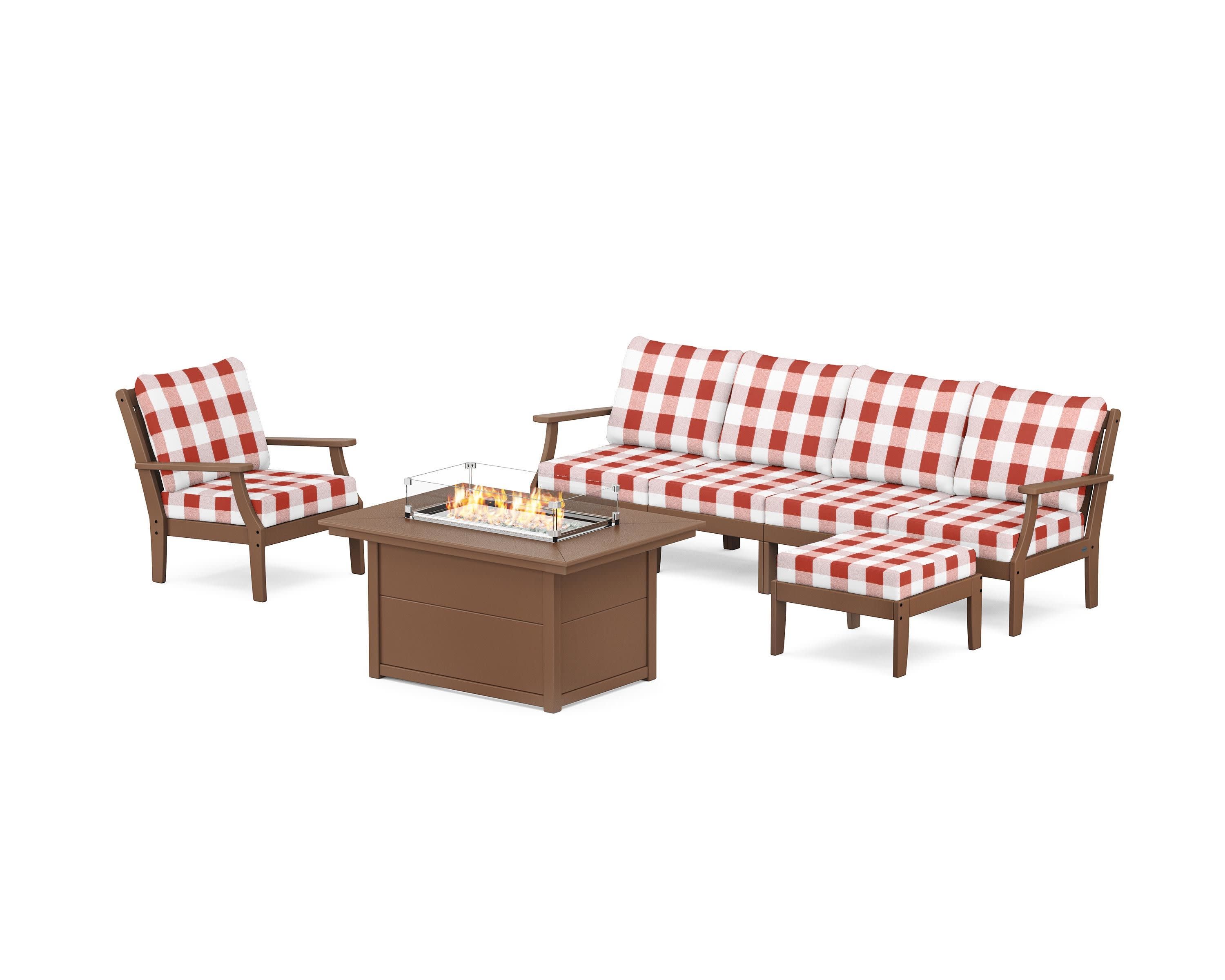 Braxton Sectional Lounge and Fire Pit Set