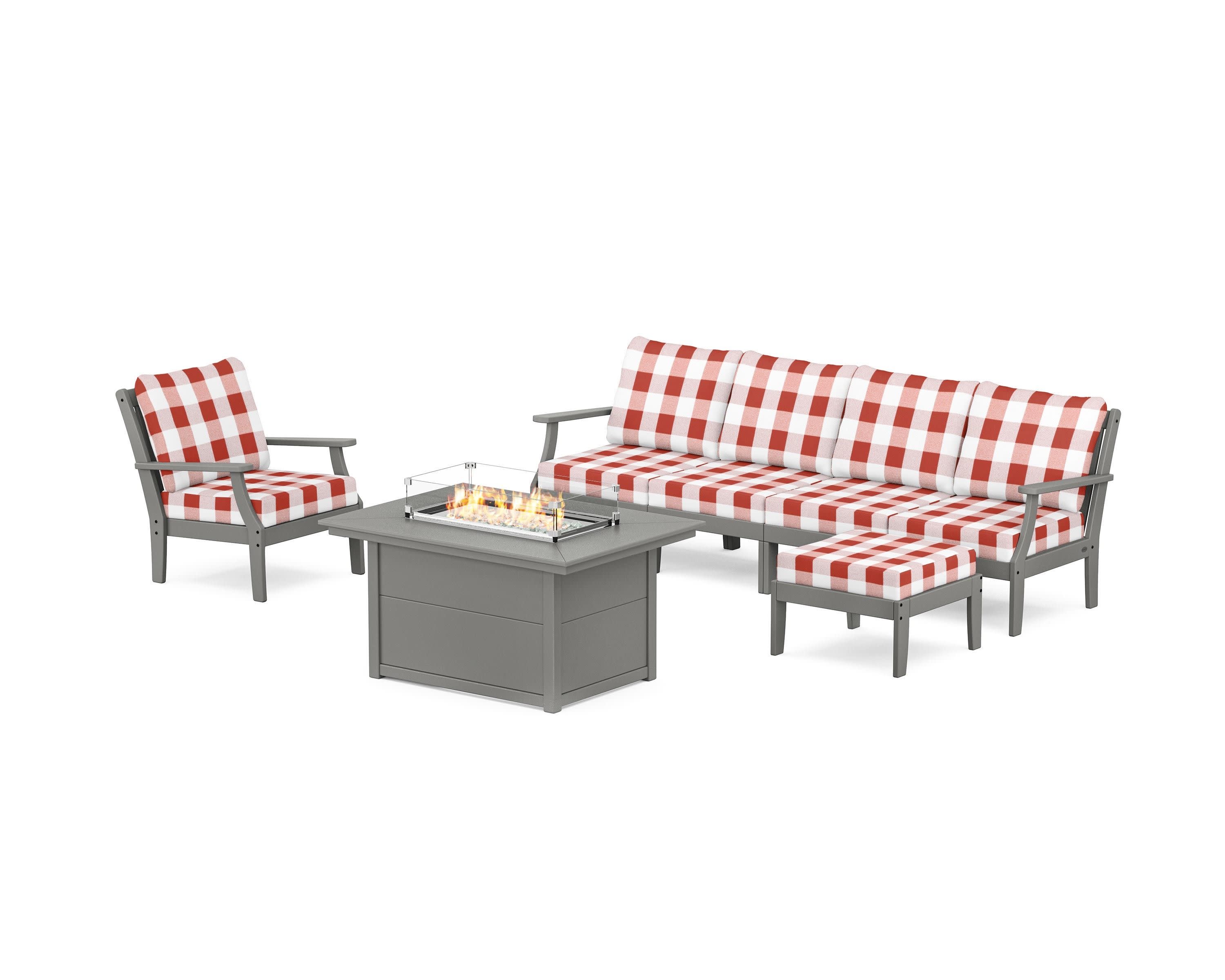 Braxton Sectional Lounge and Fire Pit Set