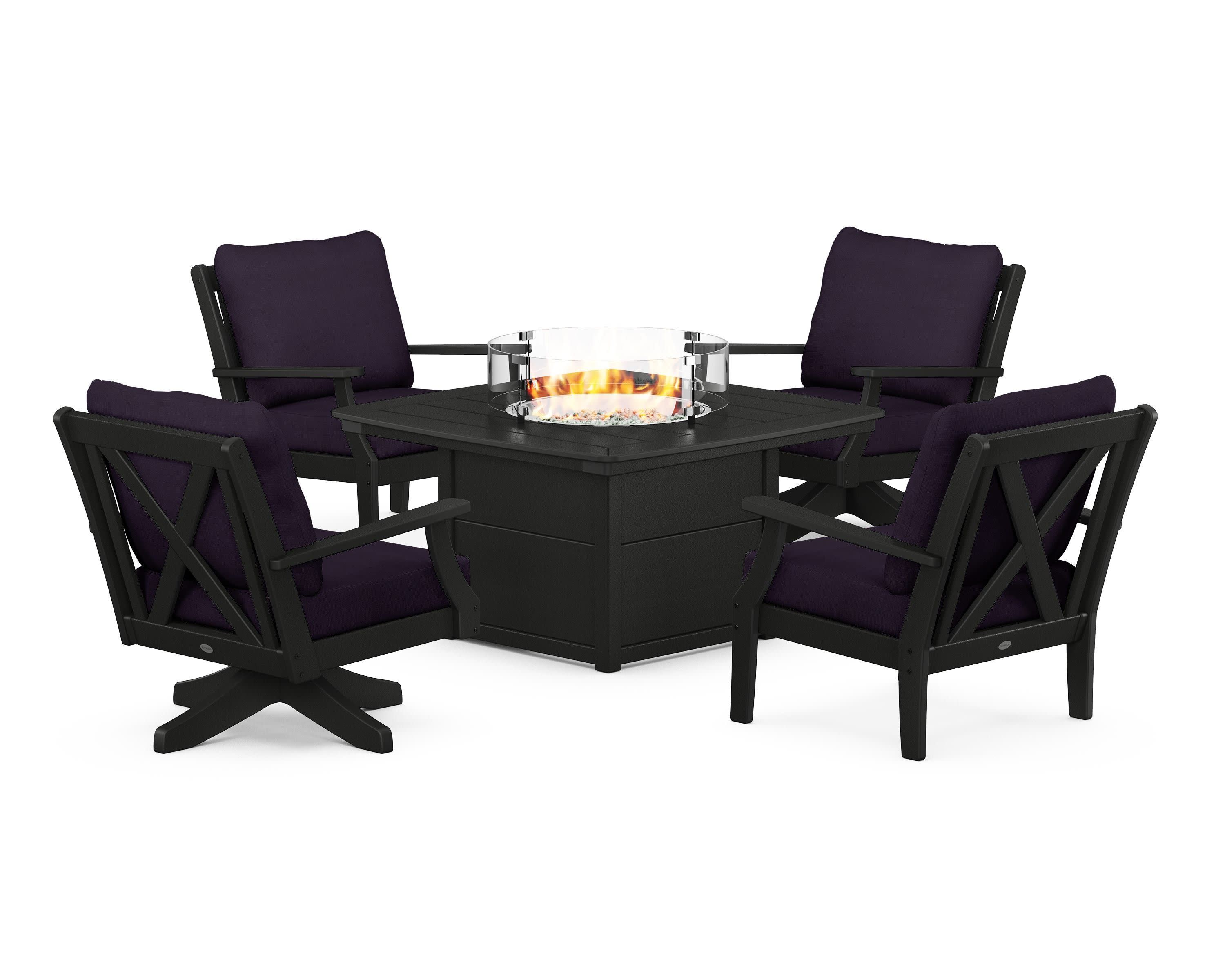 Braxton 5-Piece Deep Seating Set with Fire Table