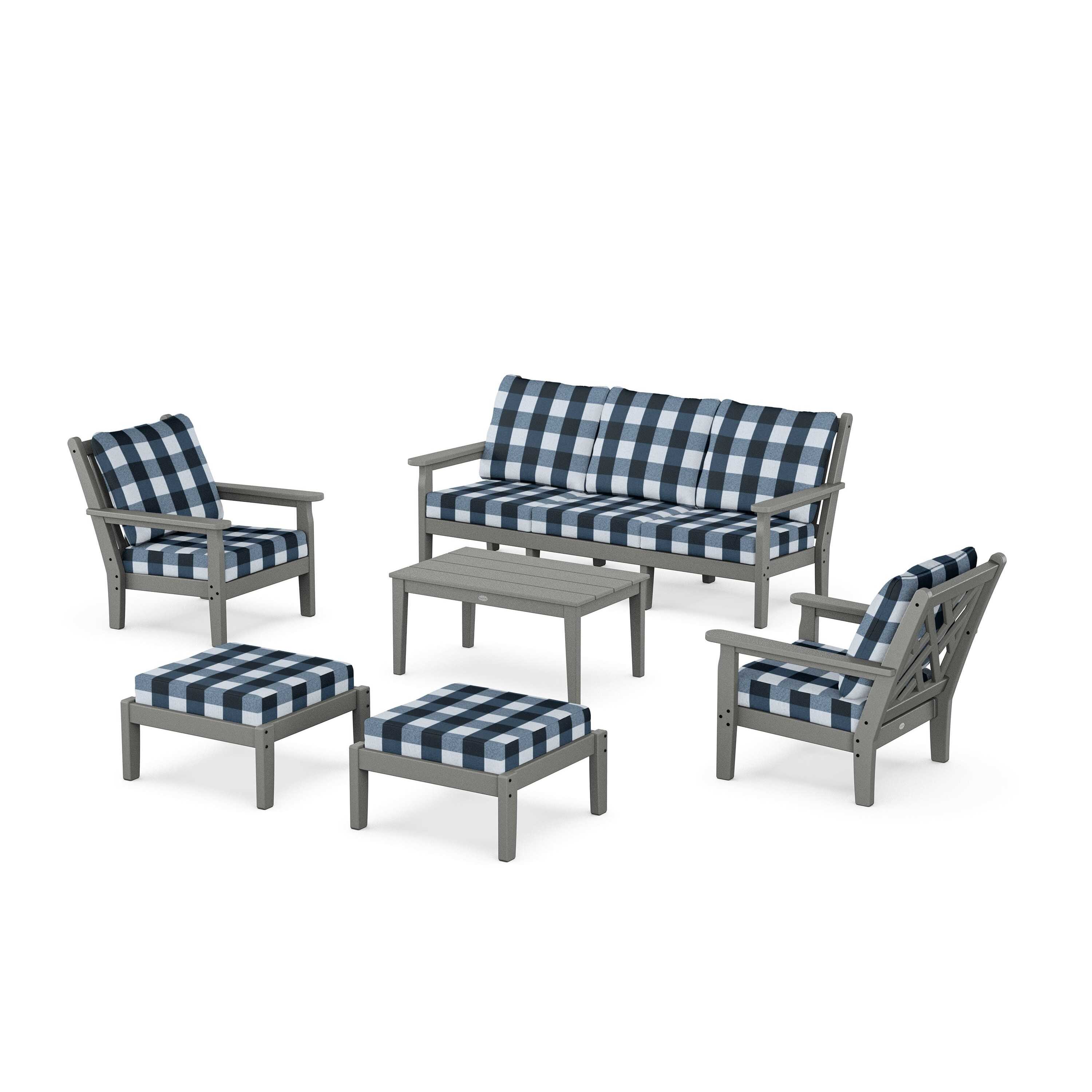 Chippendale 6-Piece Lounge Sofa Set