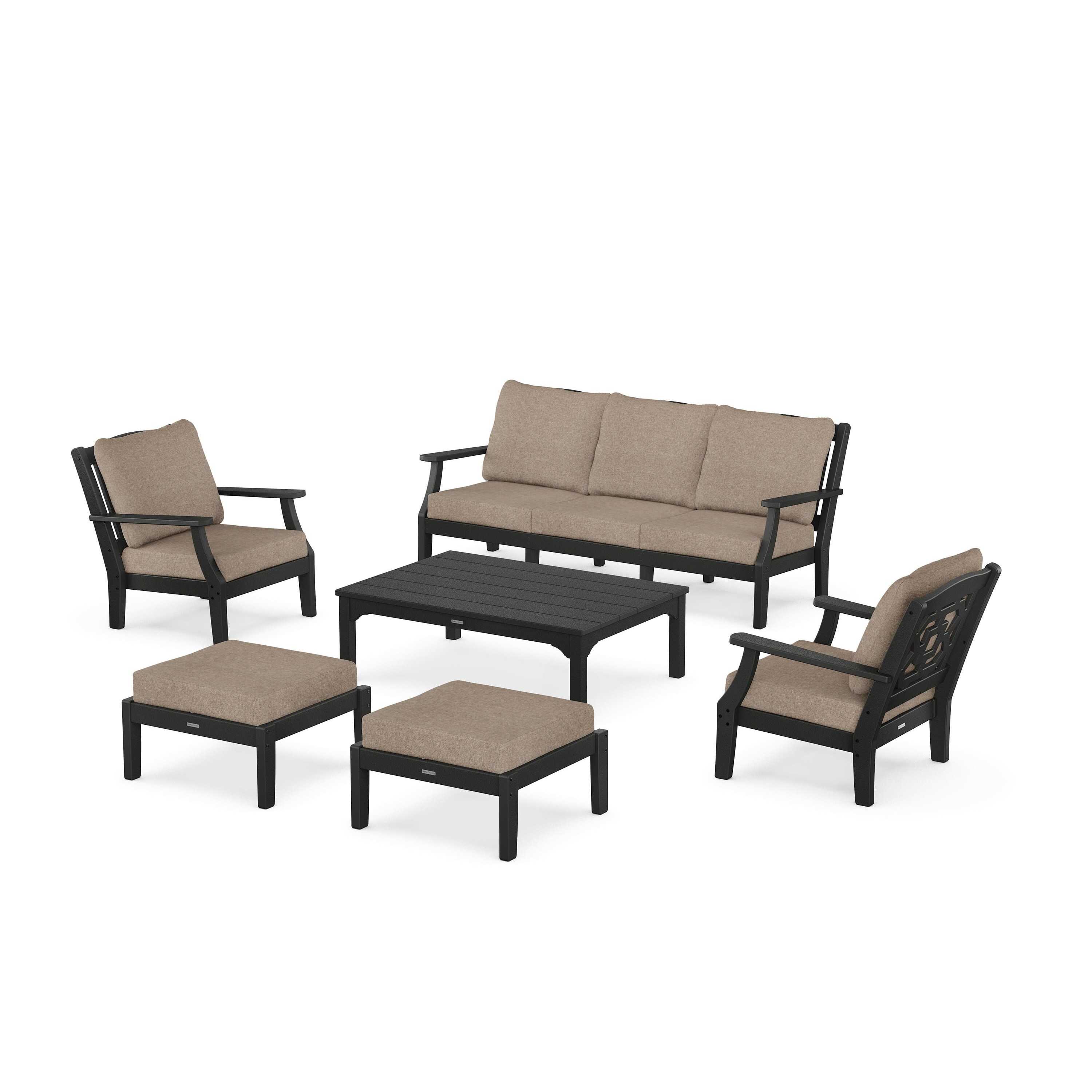 Chinoiserie 6-Piece Lounge Sofa Set