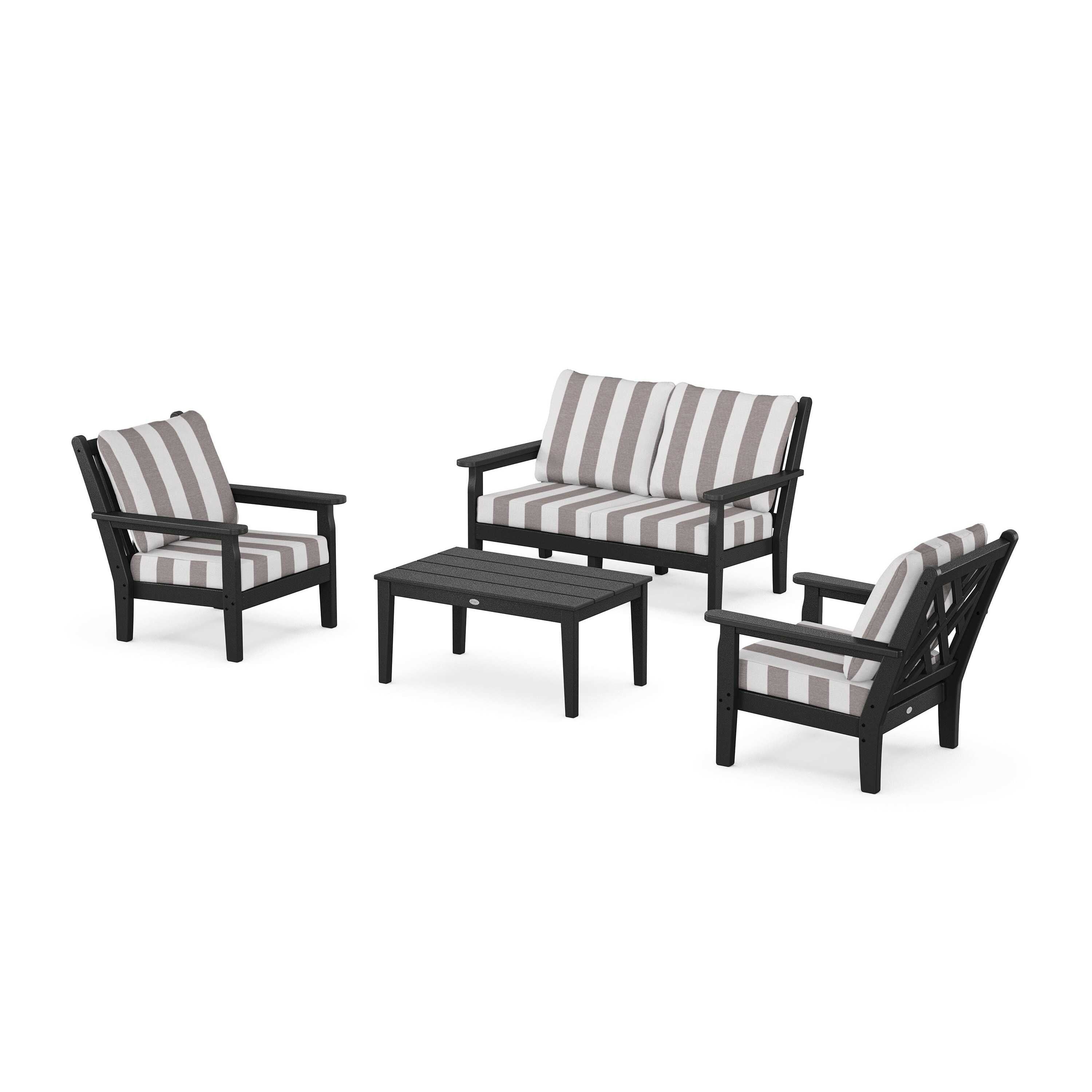 Chippendale 4-Piece Deep Seating Set with Loveseat