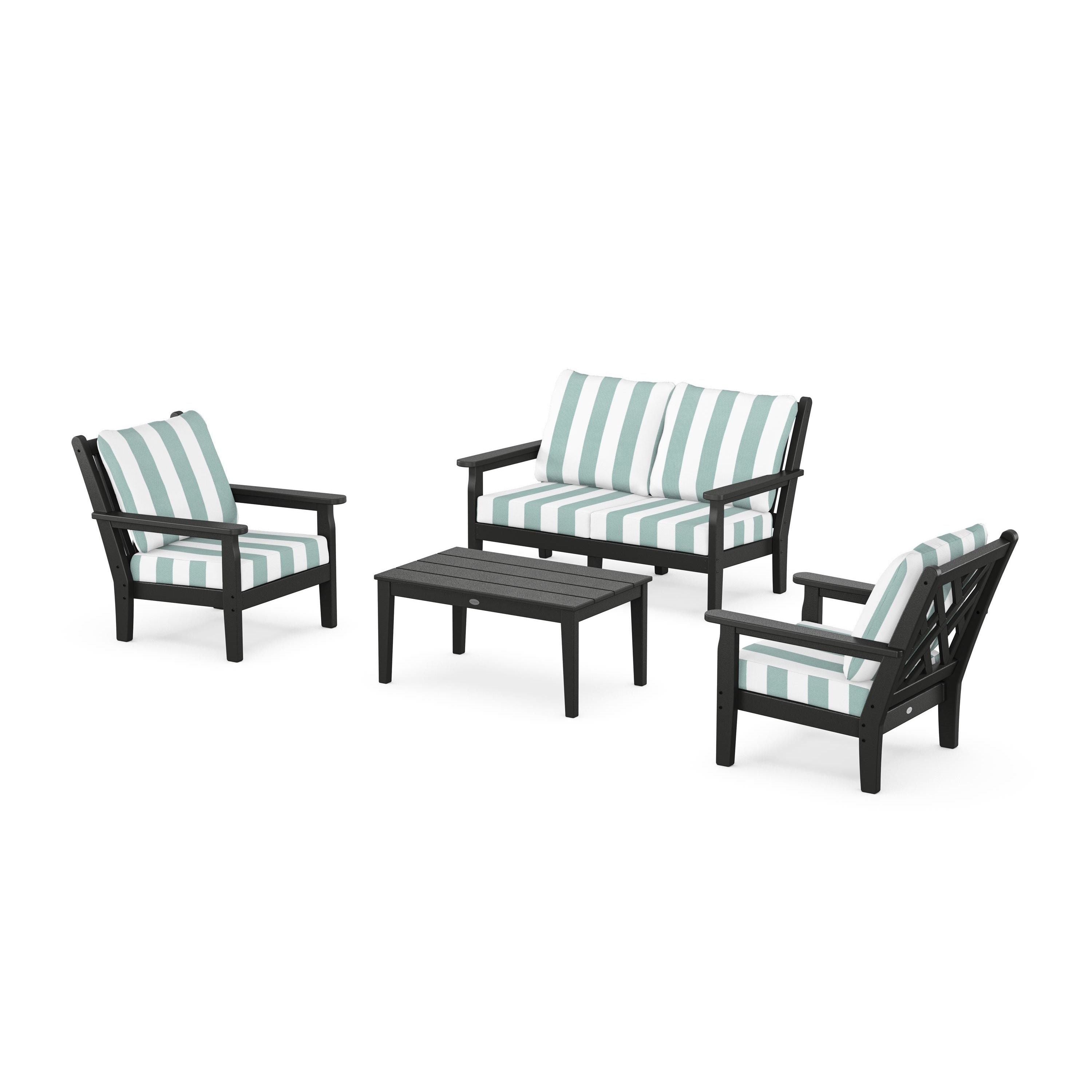 Chippendale 4-Piece Deep Seating Set with Loveseat