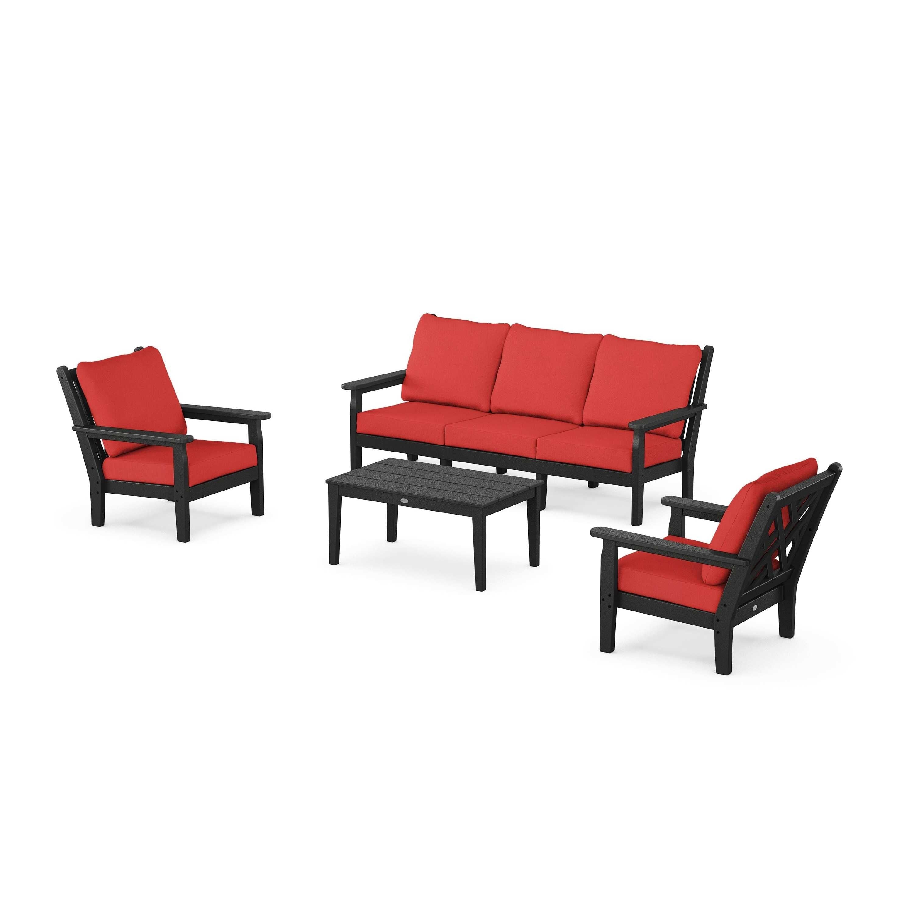 Chippendale 4-Piece Deep Seating Set with Sofa