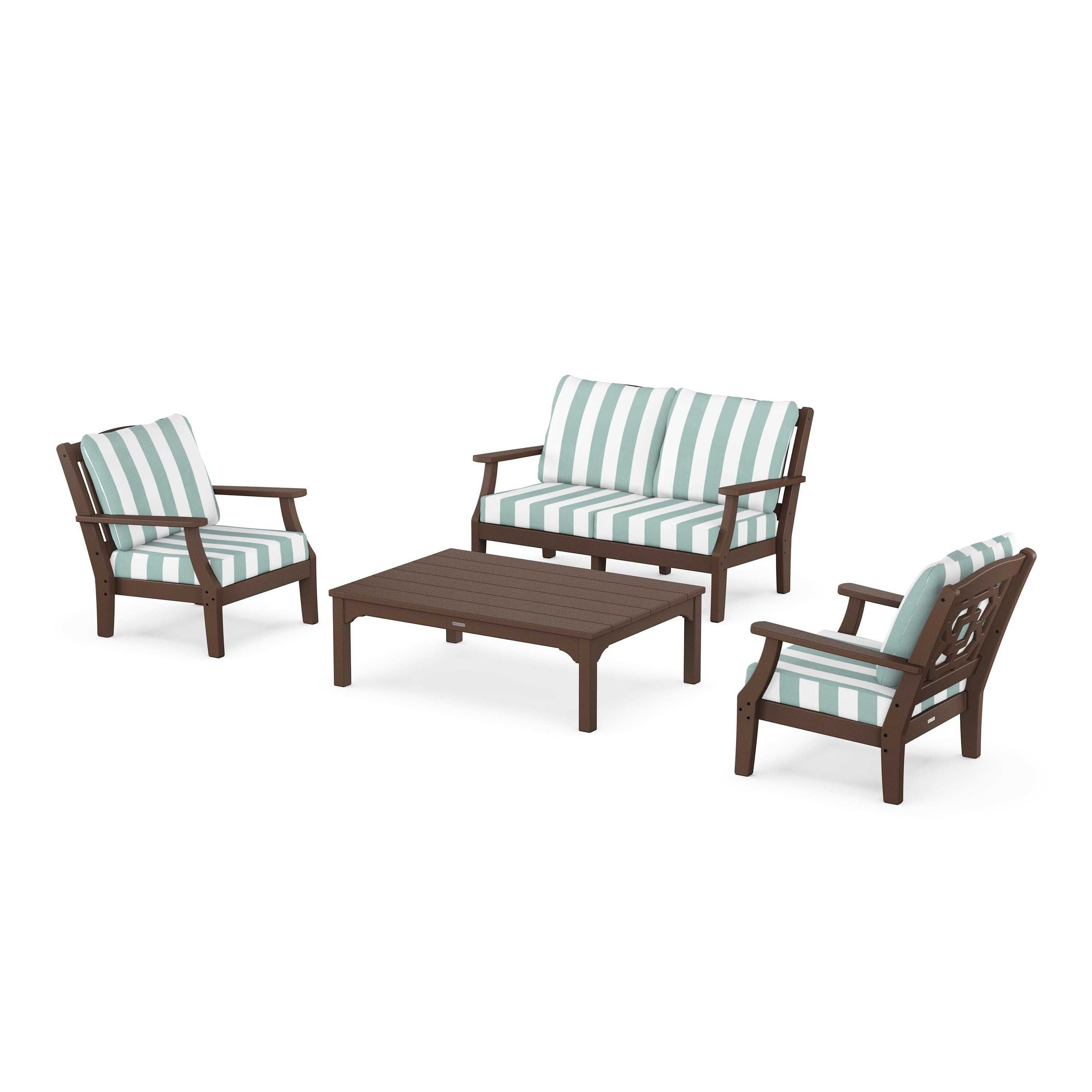 Chinoiserie 4-Piece Deep Seating Set with Loveseat
