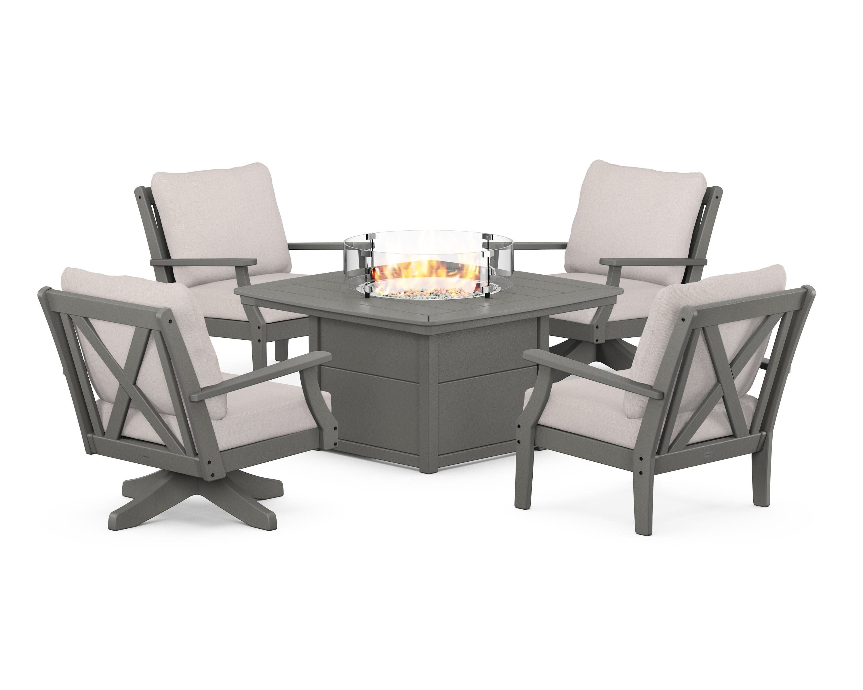 Braxton 5-Piece Deep Seating Set with Fire Table