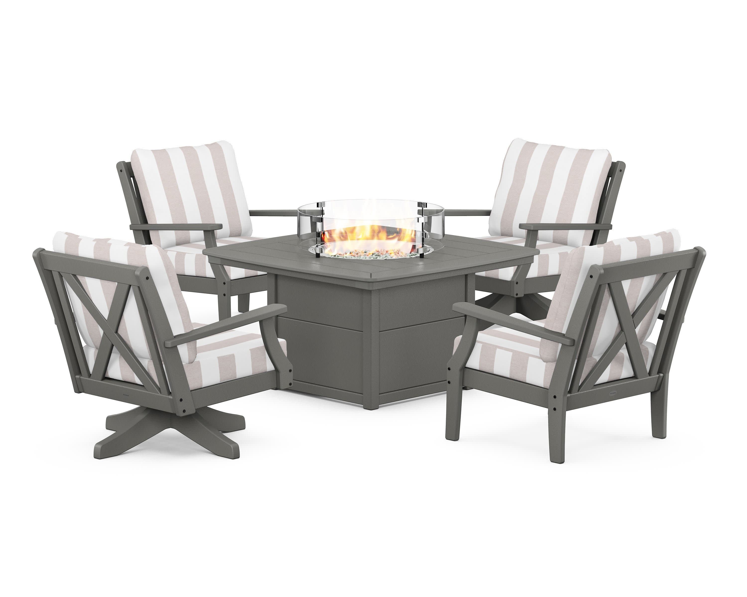Braxton 5-Piece Deep Seating Set with Fire Table