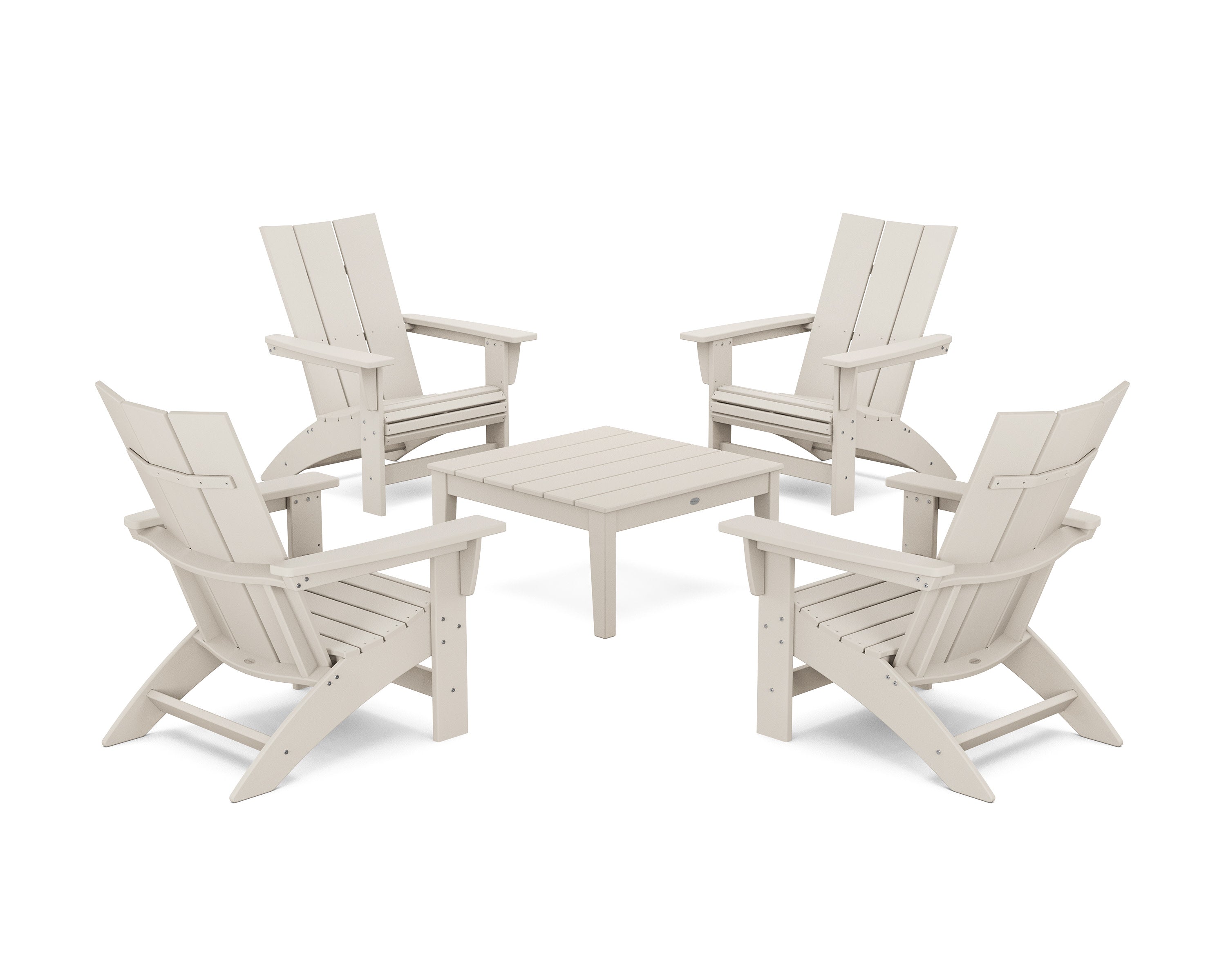 5-Piece Modern Grand Adirondack Chair Conversation Group
