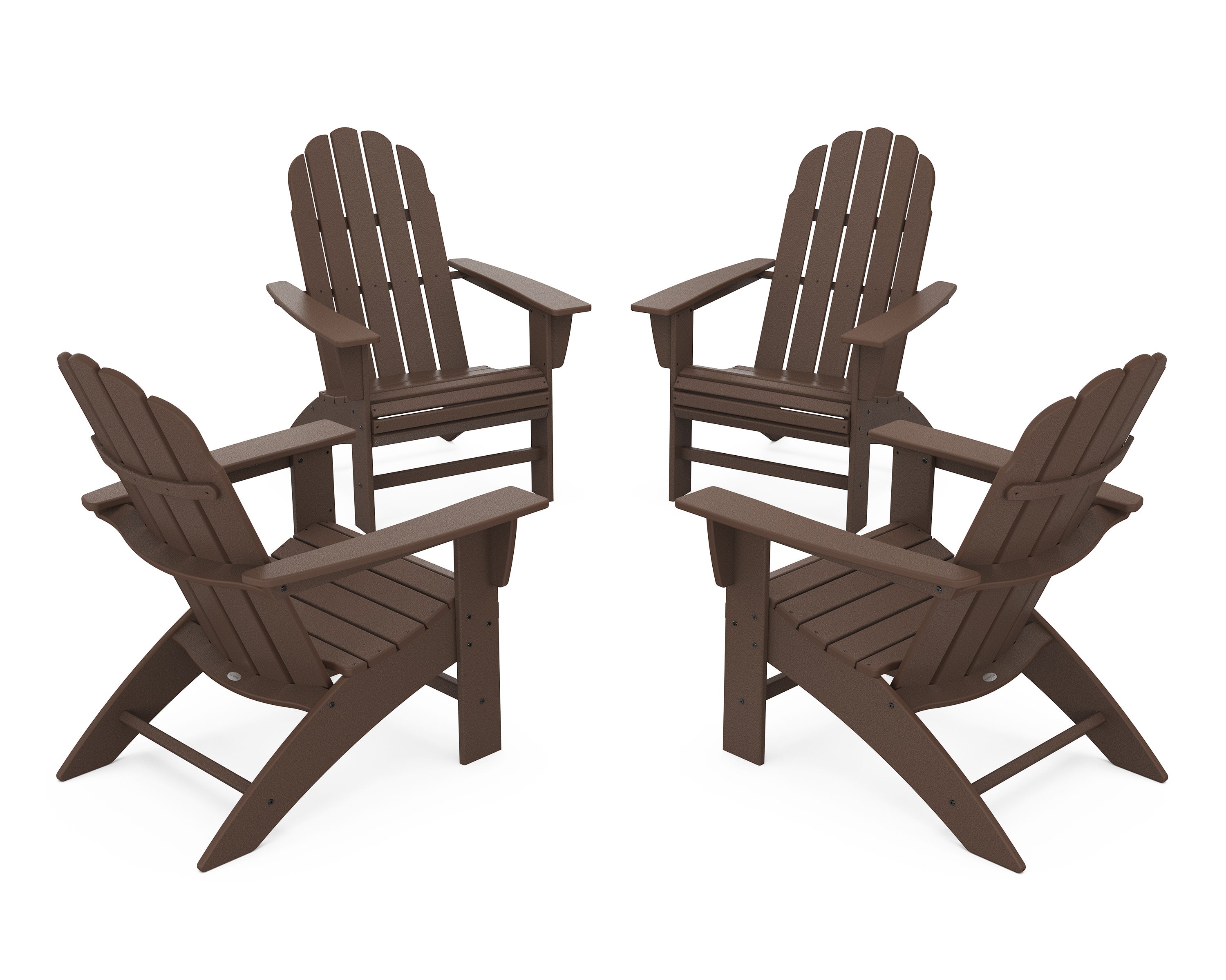 4-Piece Vineyard Curveback Adirondack Chair Conversation Set