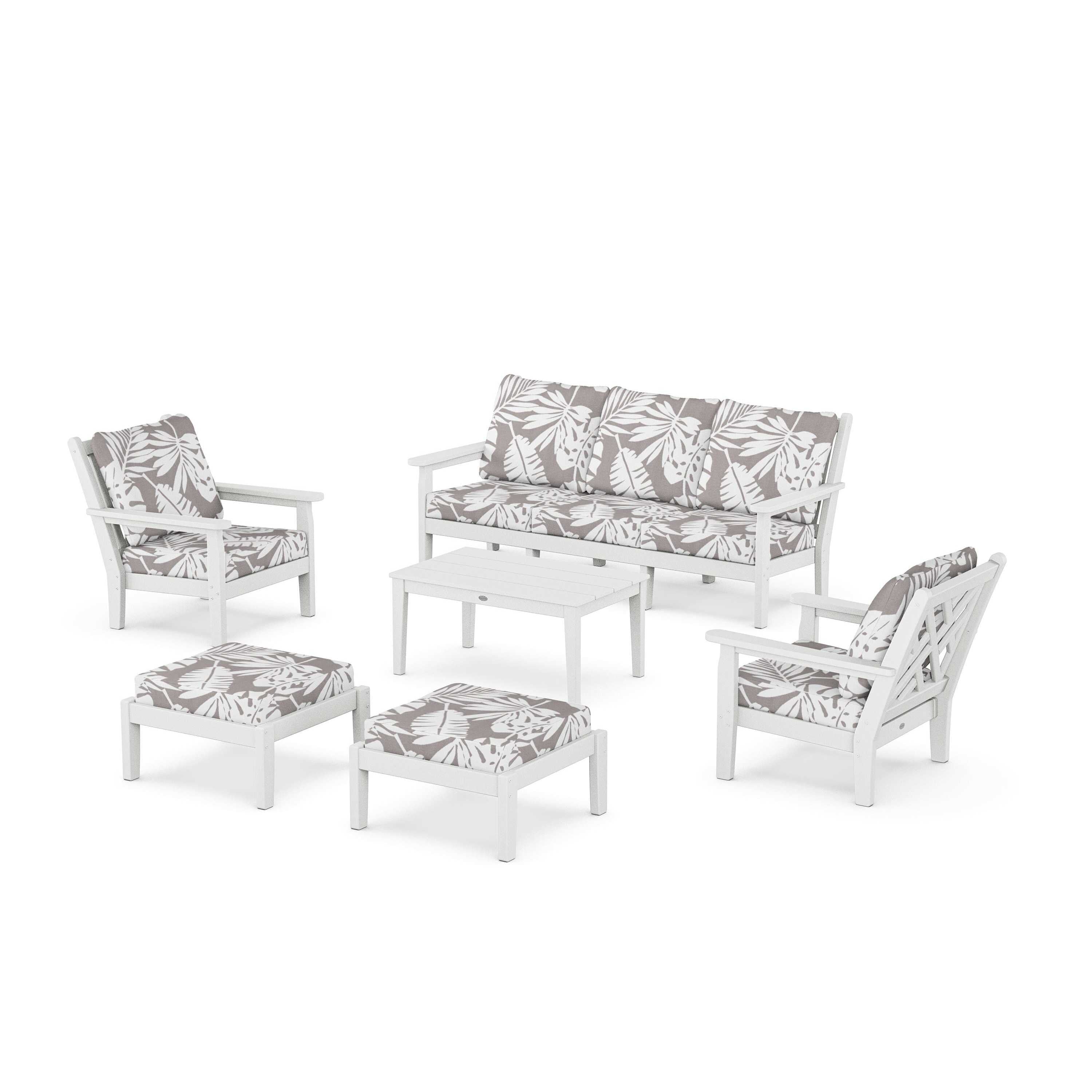 Chippendale 6-Piece Lounge Sofa Set