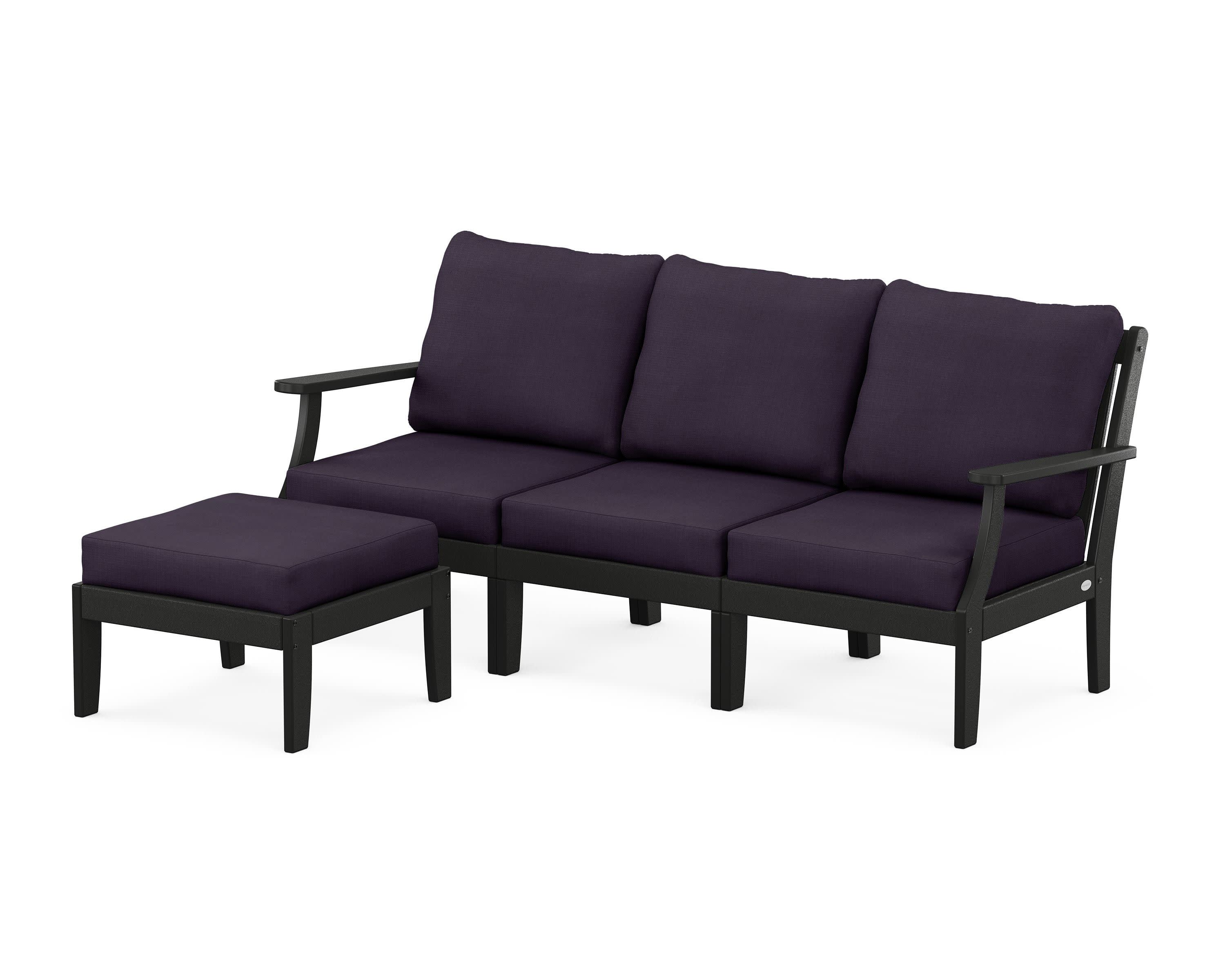 Braxton Modular 4-Piece Deep Seating Set with Ottoman