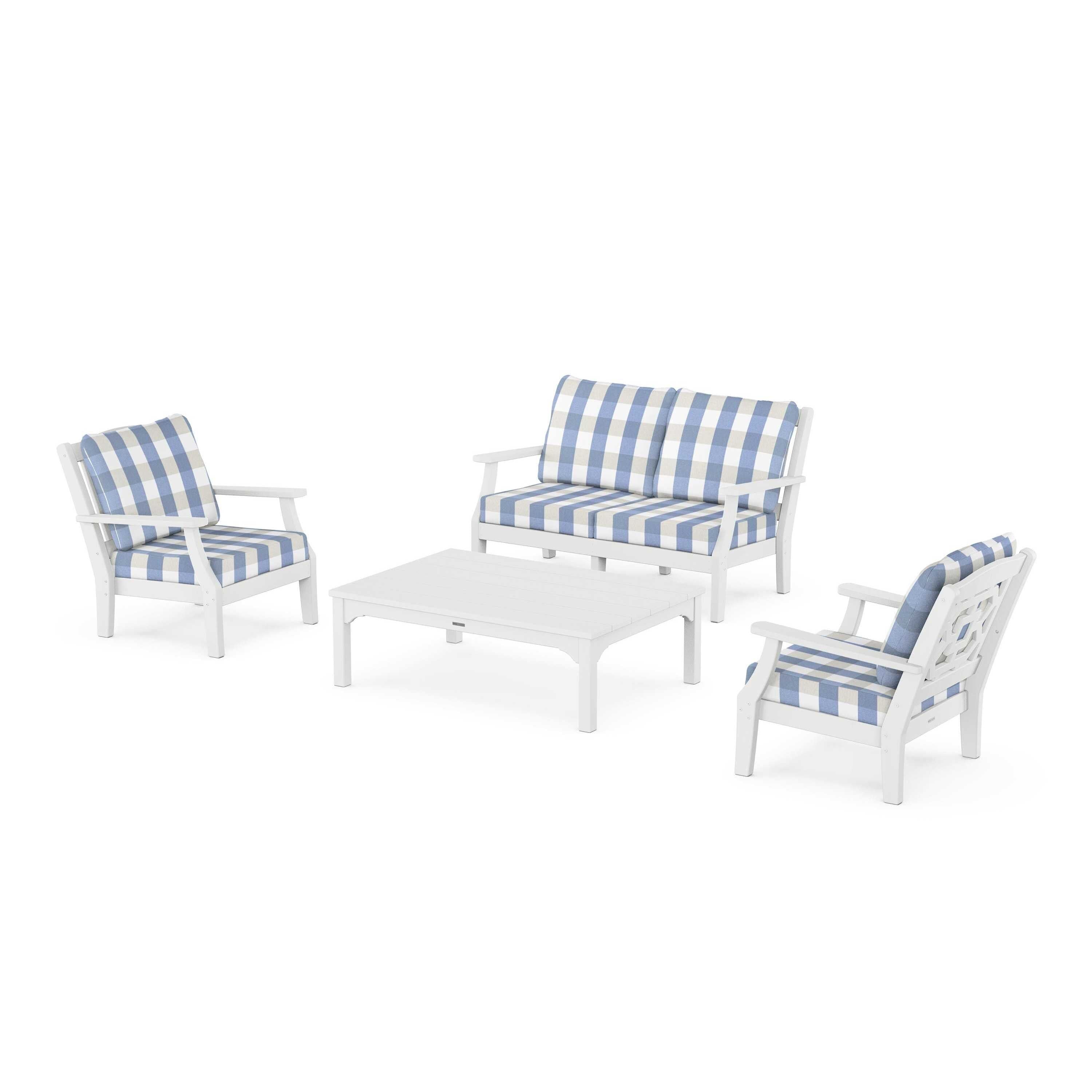 Chinoiserie 4-Piece Deep Seating Set with Loveseat