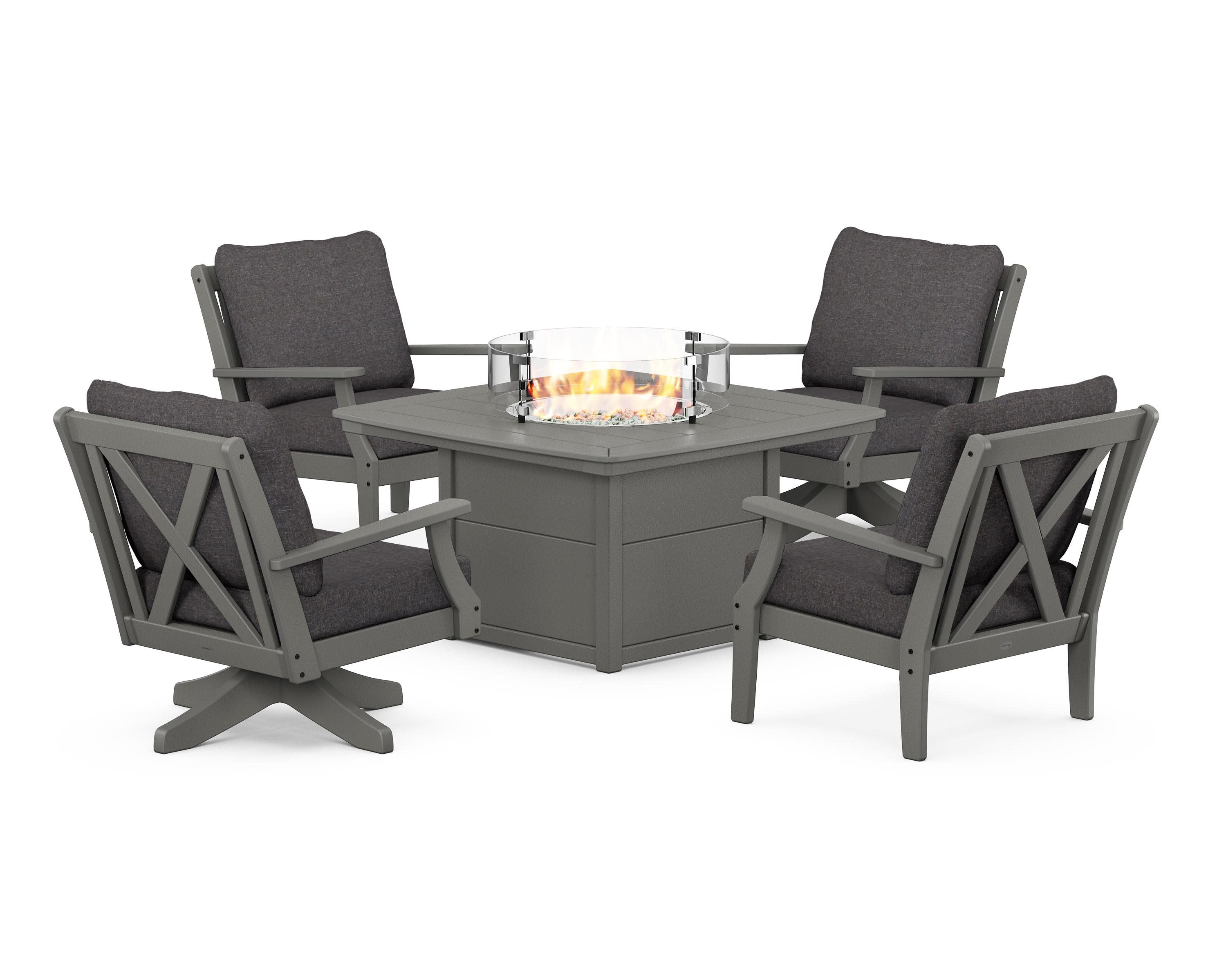 Braxton 5-Piece Deep Seating Set with Fire Table