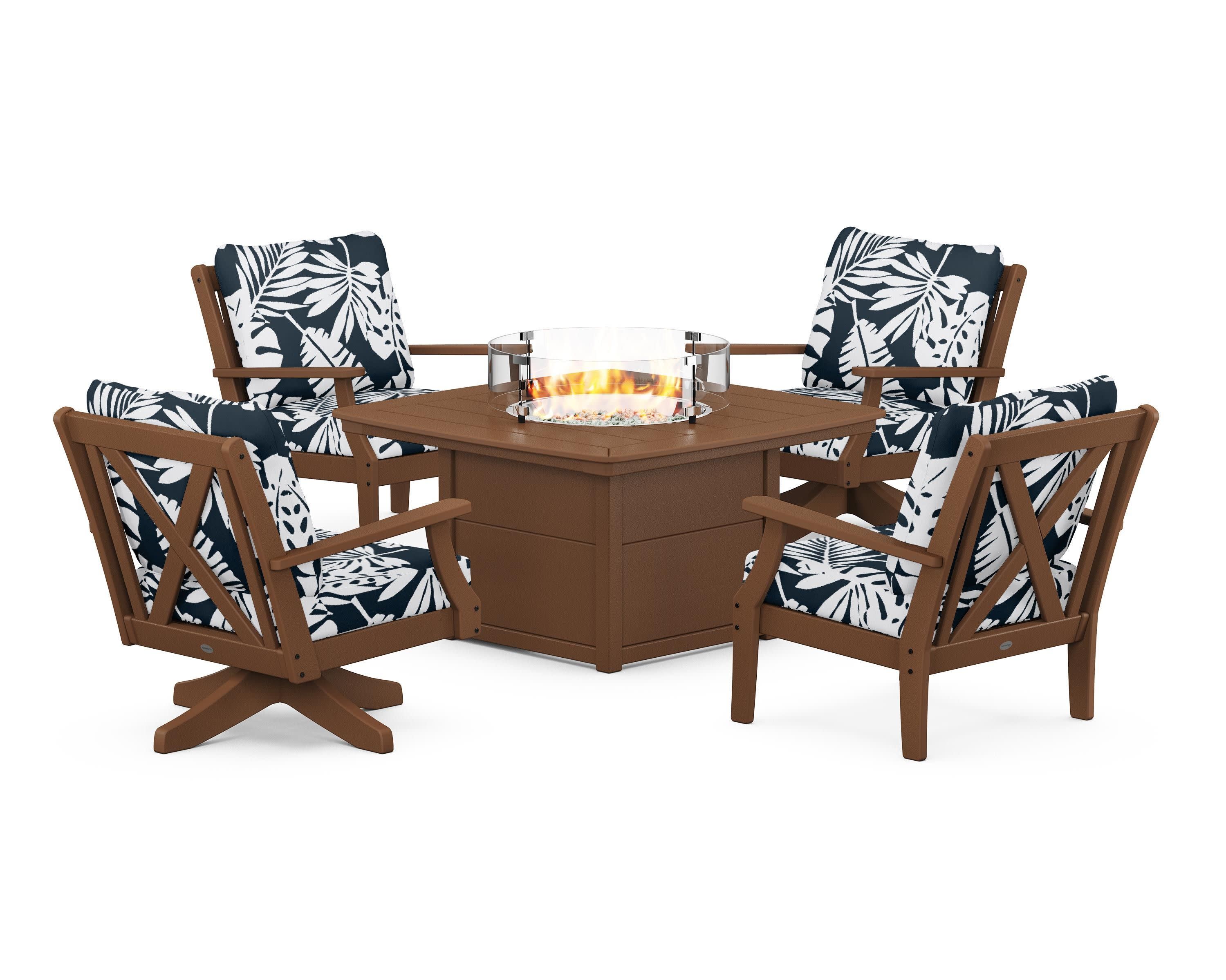 Braxton 5-Piece Deep Seating Set with Fire Table