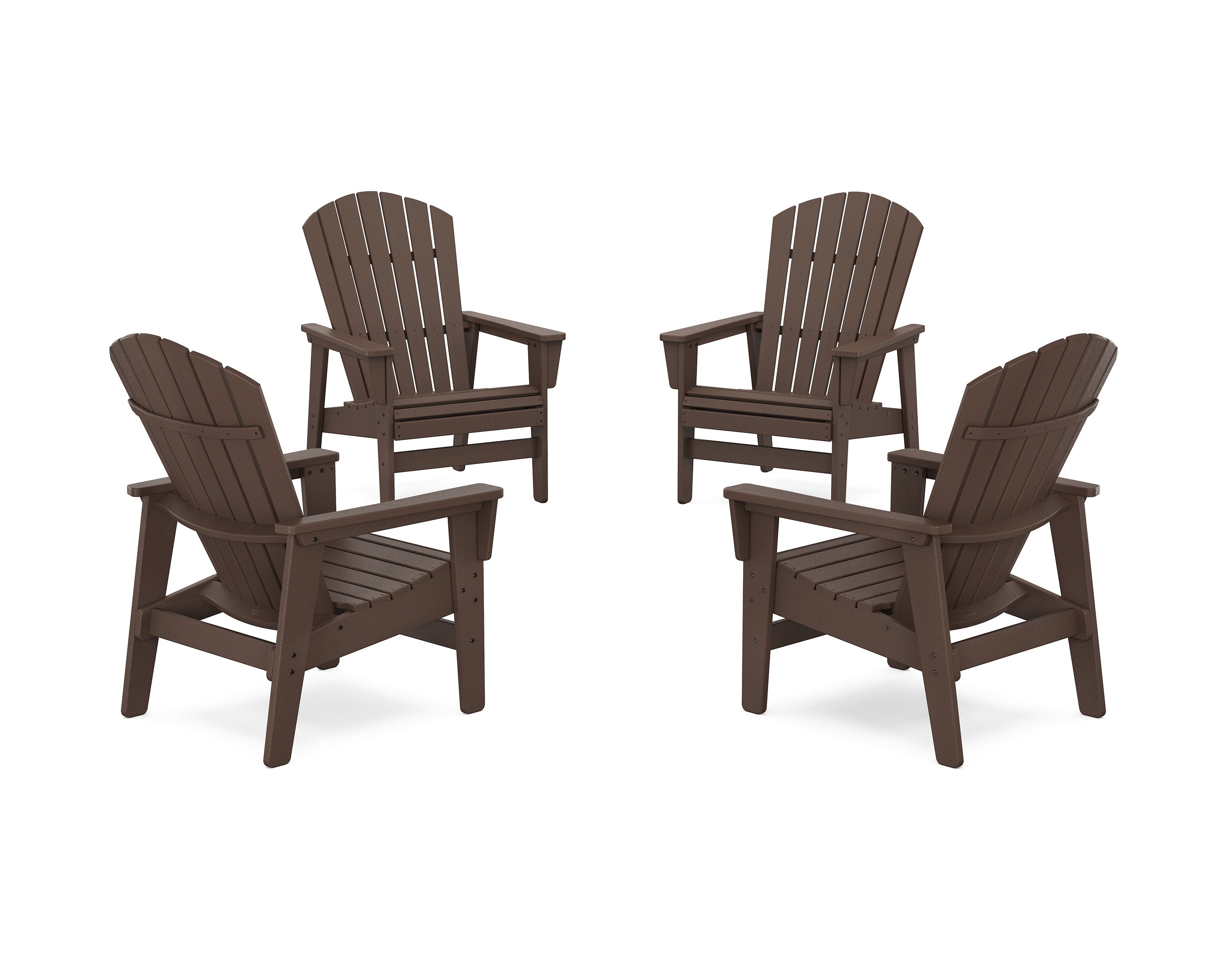4-Piece Nautical Grand Upright Adirondack Chair Conversation Set