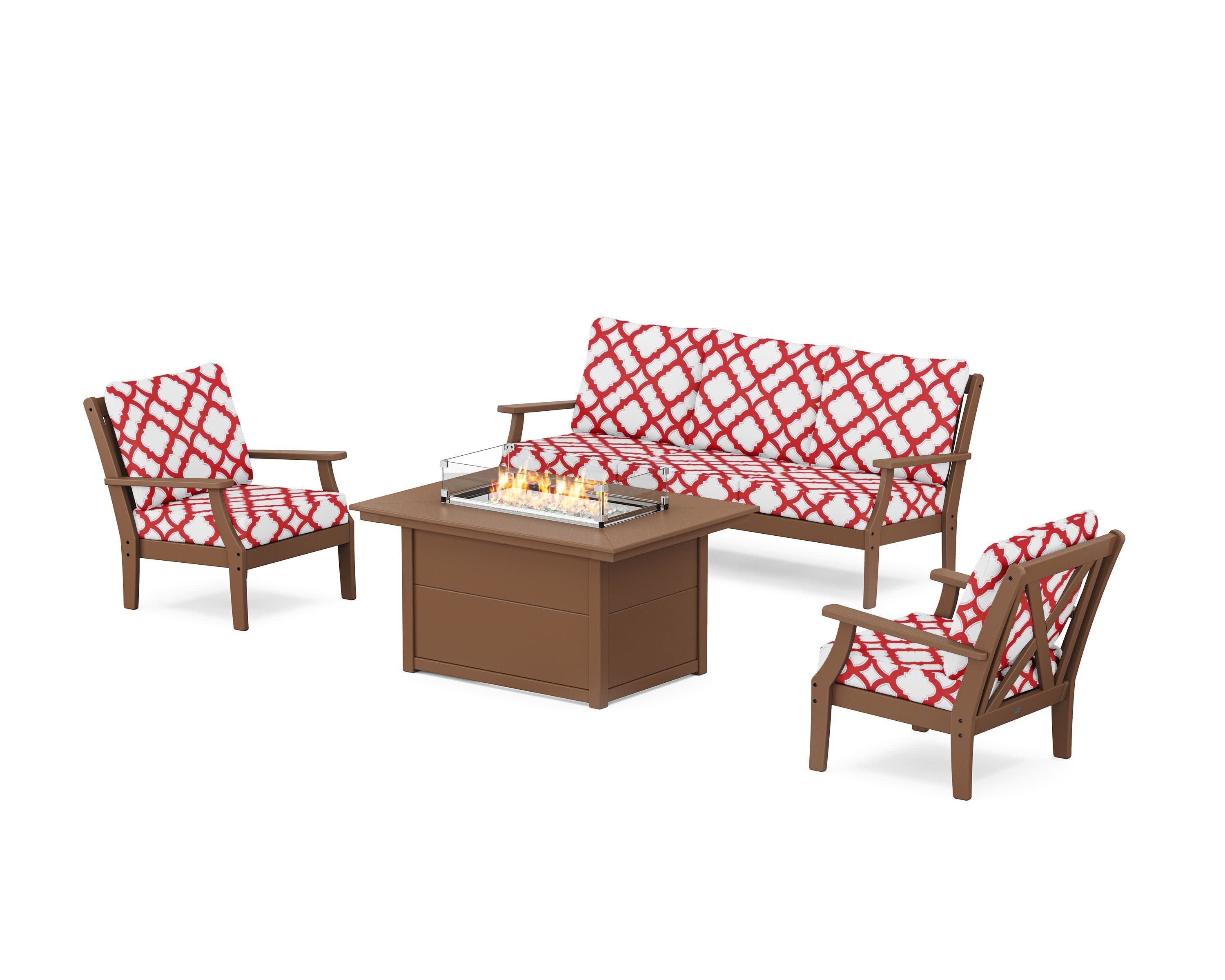 Braxton Deep Seating Fire Pit Table Set