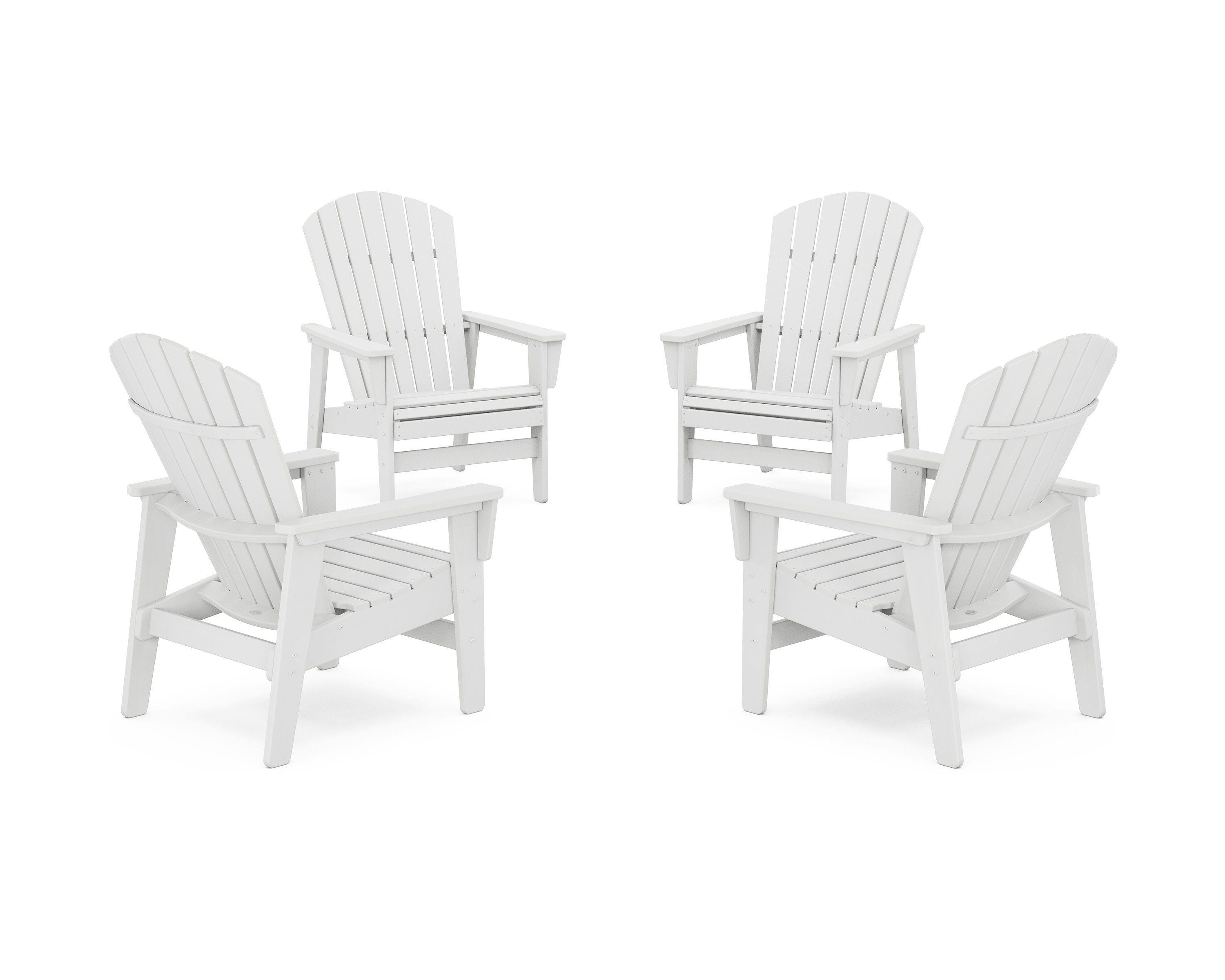 4-Piece Nautical Grand Upright Adirondack Chair Conversation Set