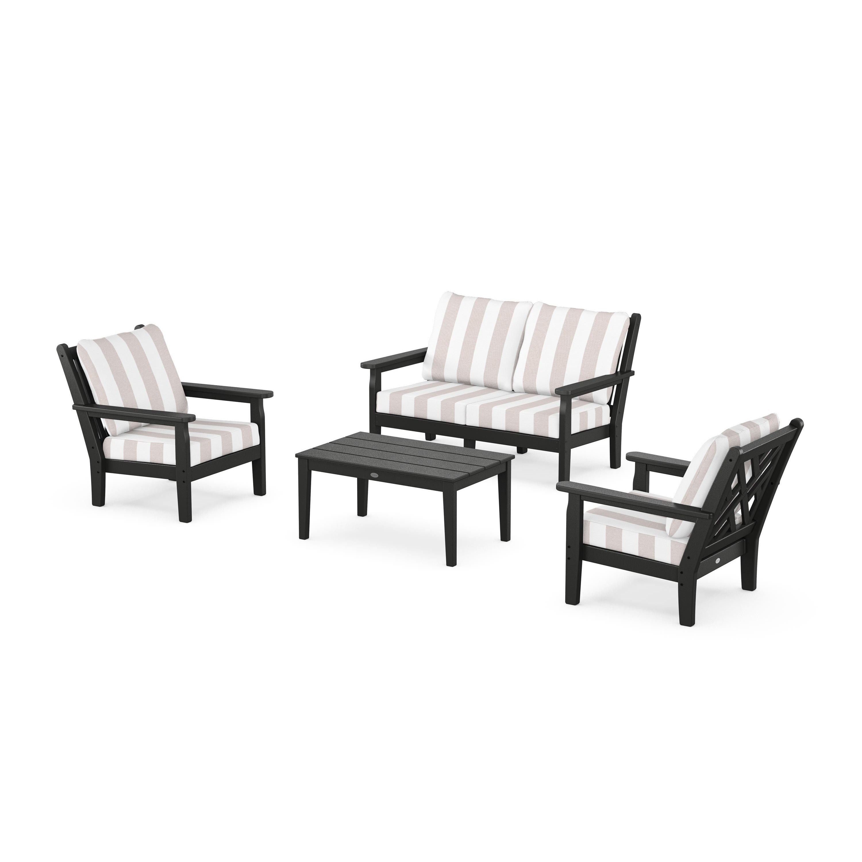 Chippendale 4-Piece Deep Seating Set with Loveseat