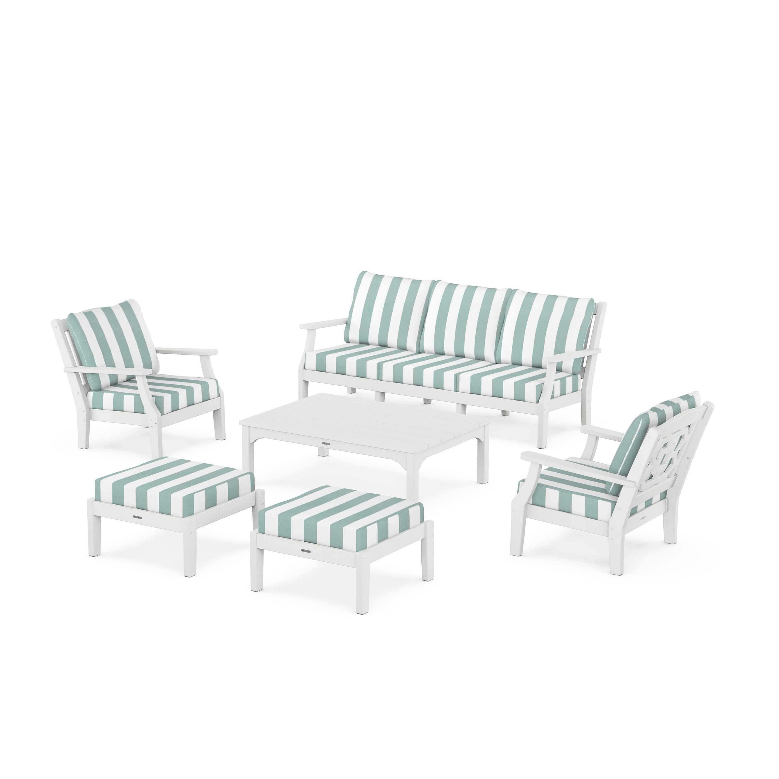 Chinoiserie 6-Piece Lounge Sofa Set