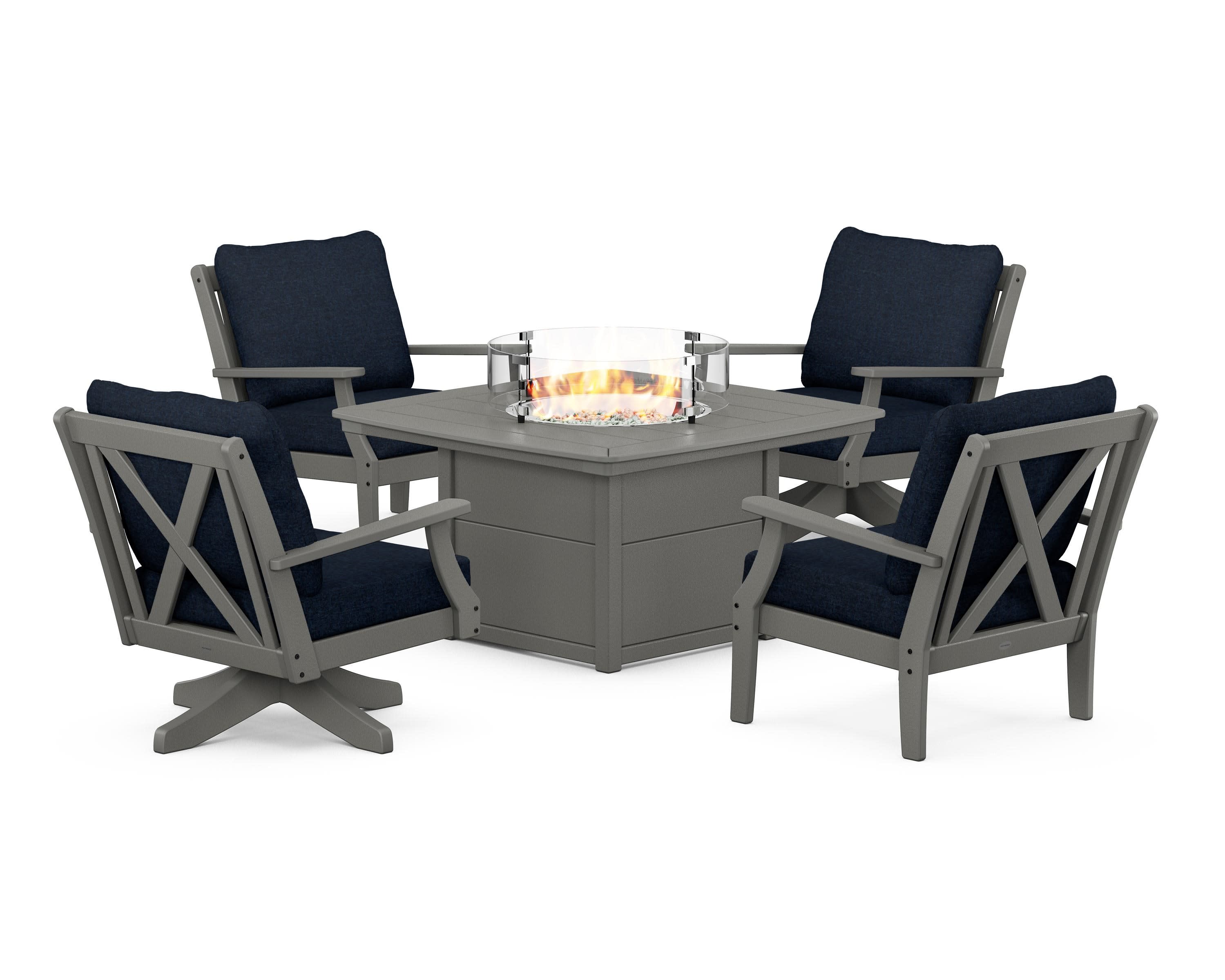 Braxton 5-Piece Deep Seating Set with Fire Table