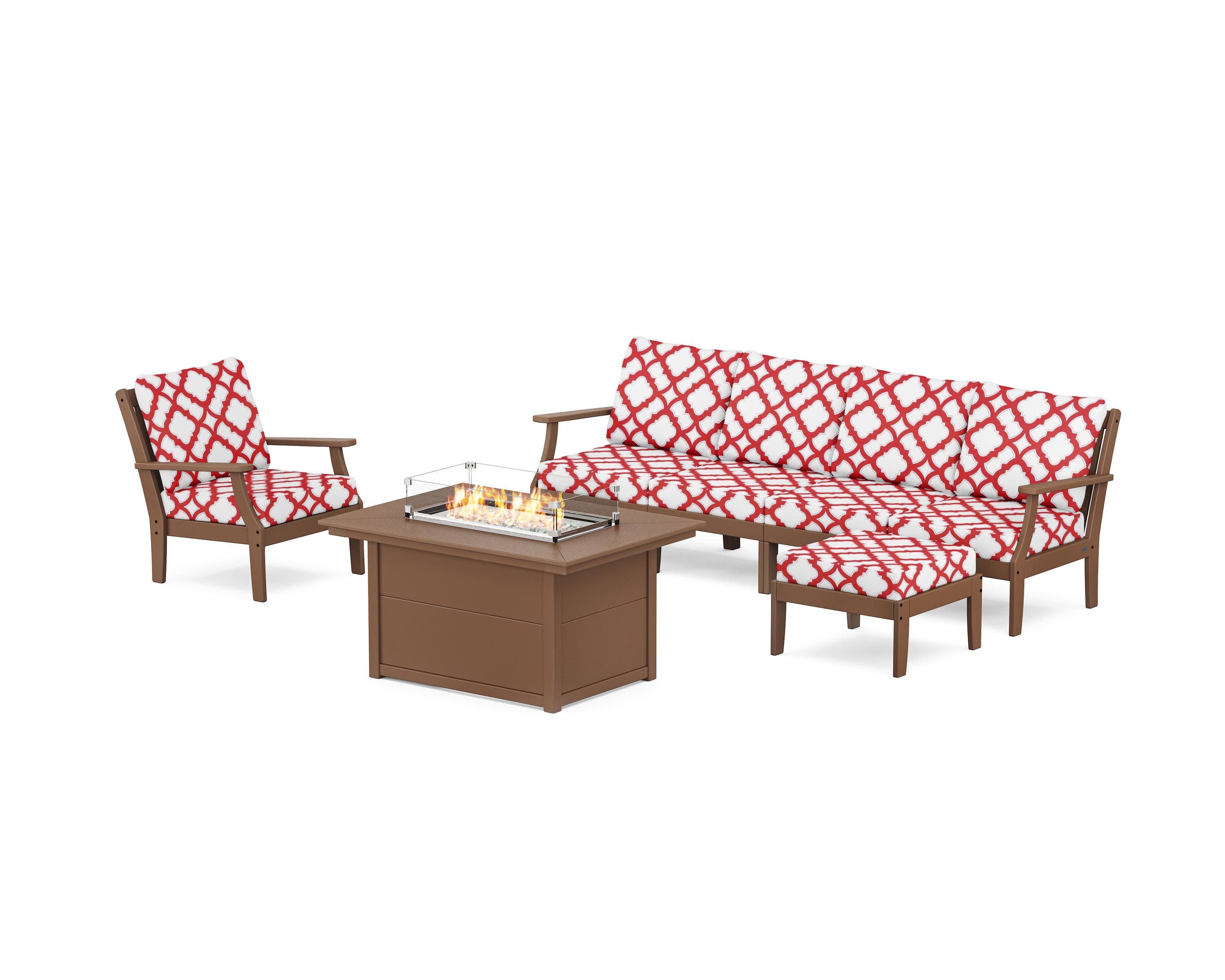 Braxton Sectional Lounge and Fire Pit Set