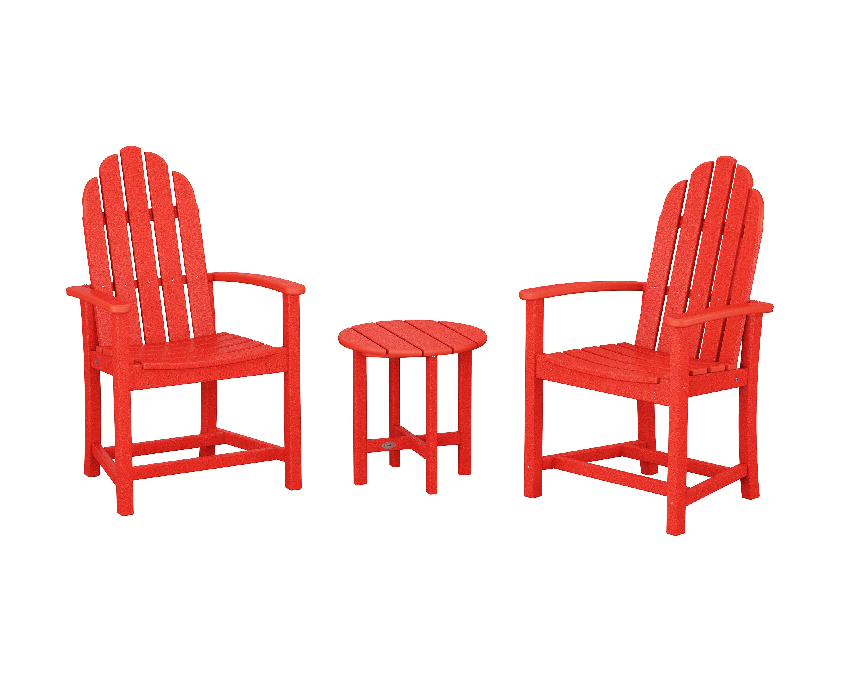 Classic 3-Piece Upright Adirondack Chair Set