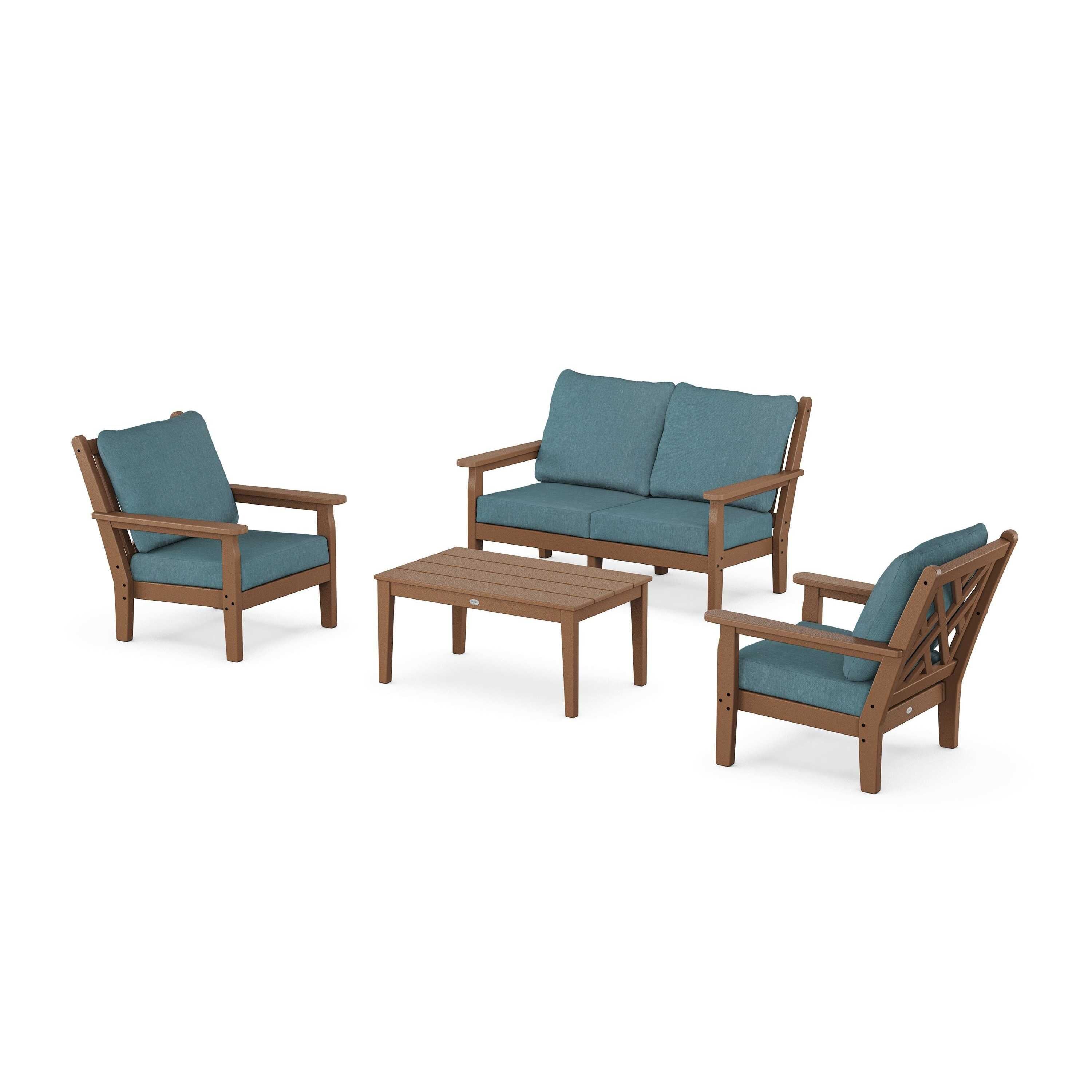 Chippendale 4-Piece Deep Seating Set with Loveseat