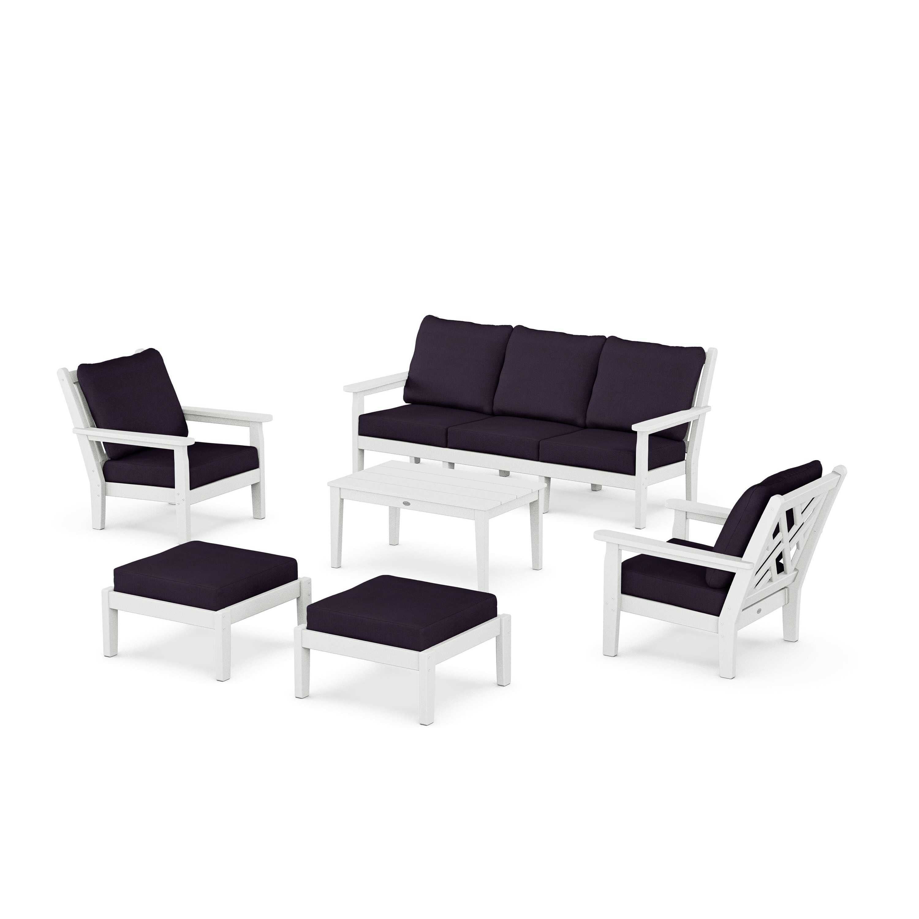 Chippendale 6-Piece Lounge Sofa Set
