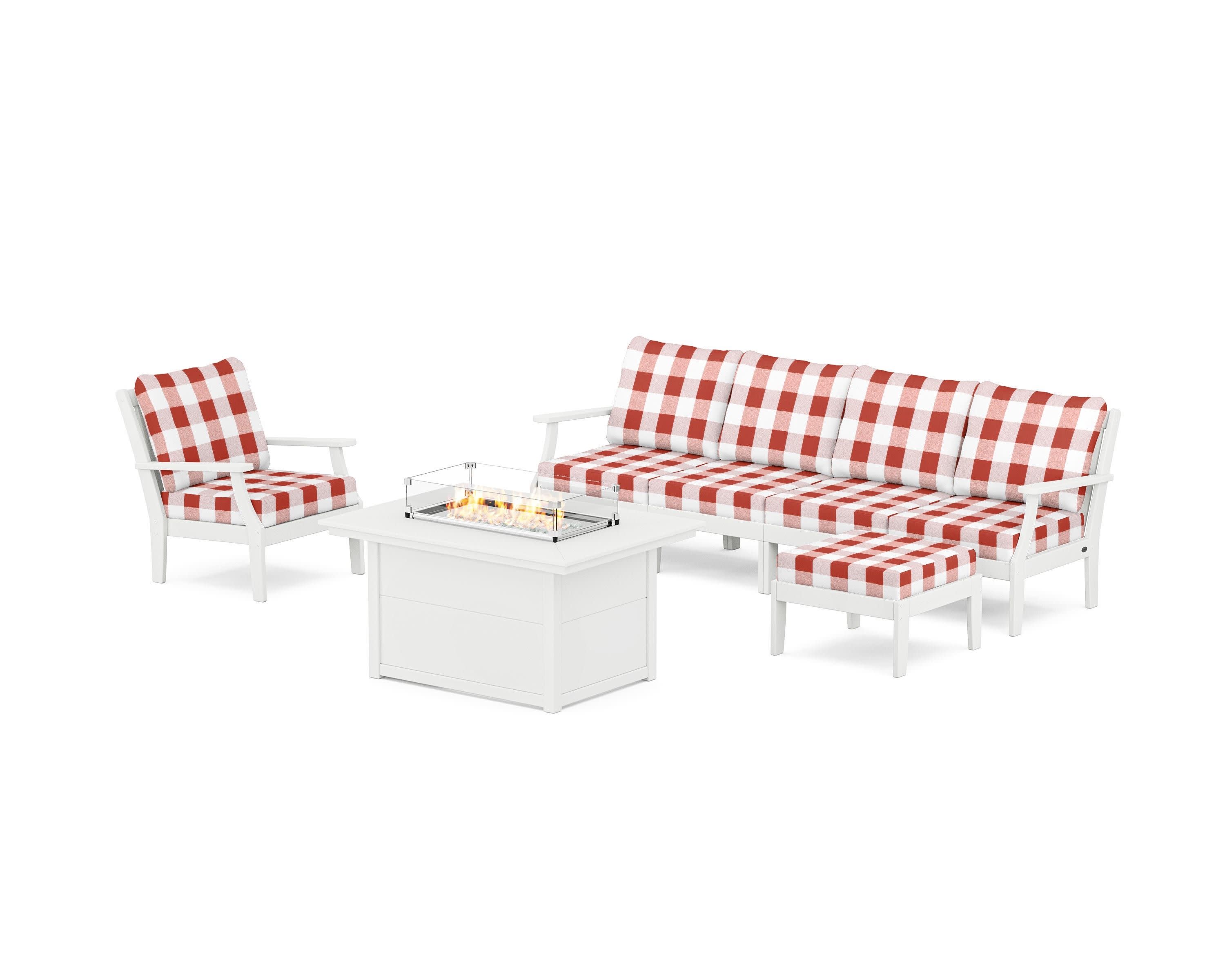 Braxton Sectional Lounge and Fire Pit Set