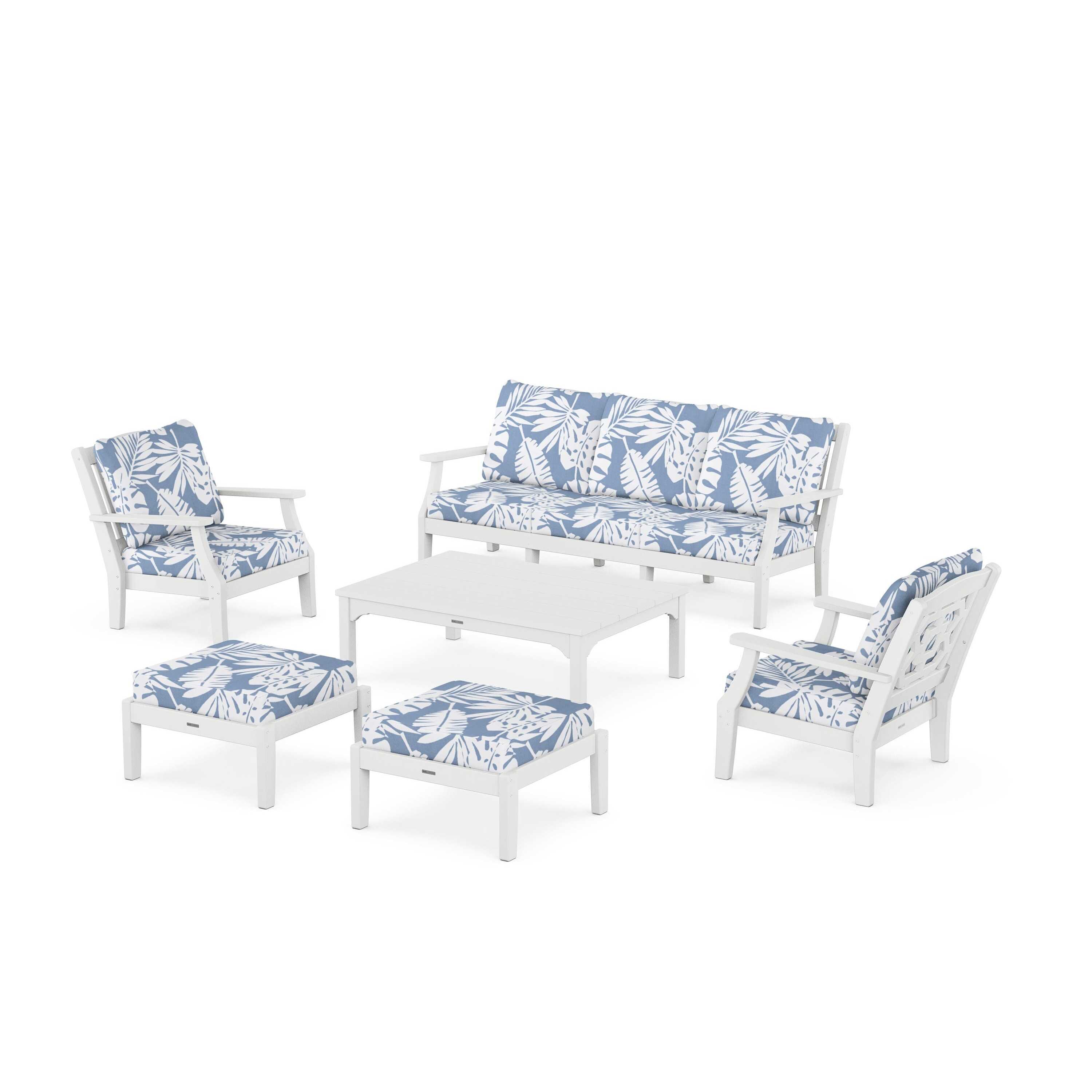 Chinoiserie 6-Piece Lounge Sofa Set