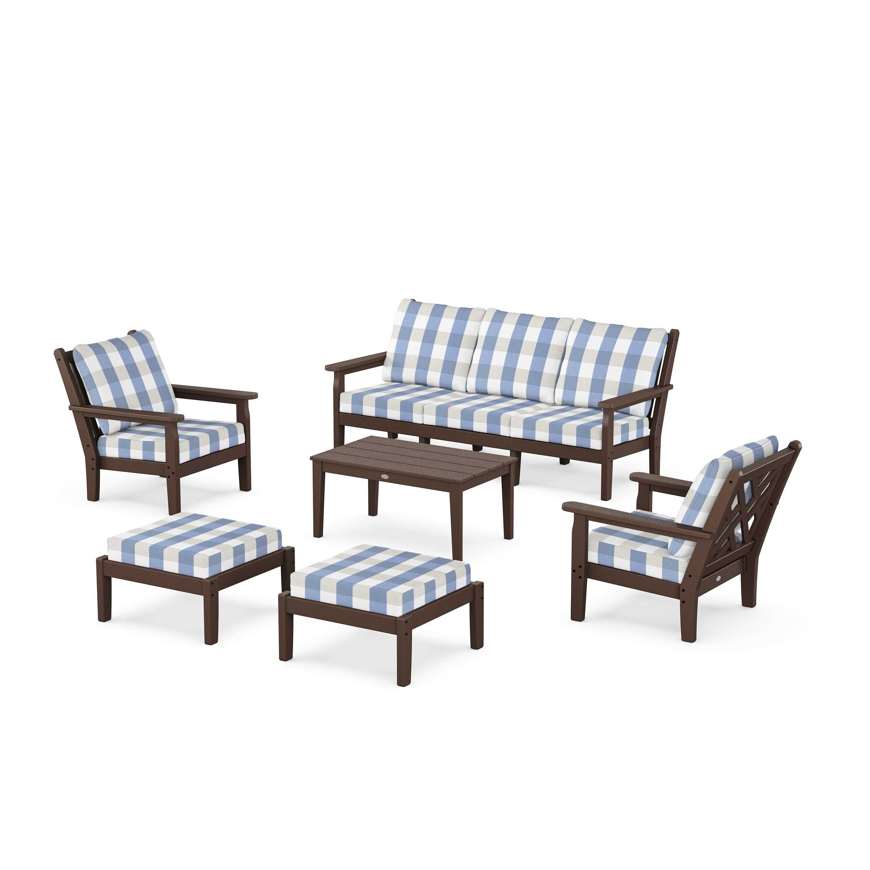 Chippendale 6-Piece Lounge Sofa Set