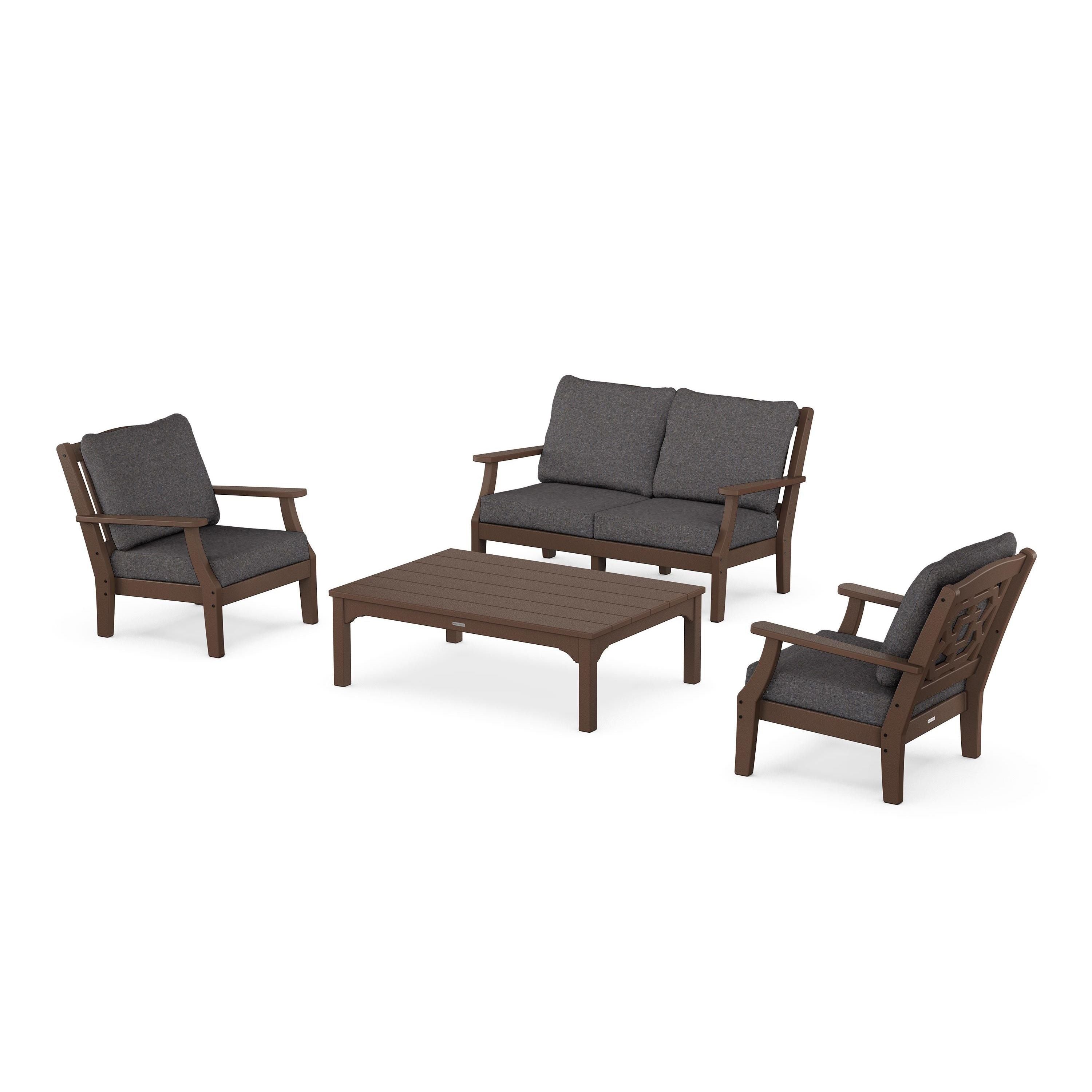 Chinoiserie 4-Piece Deep Seating Set with Loveseat