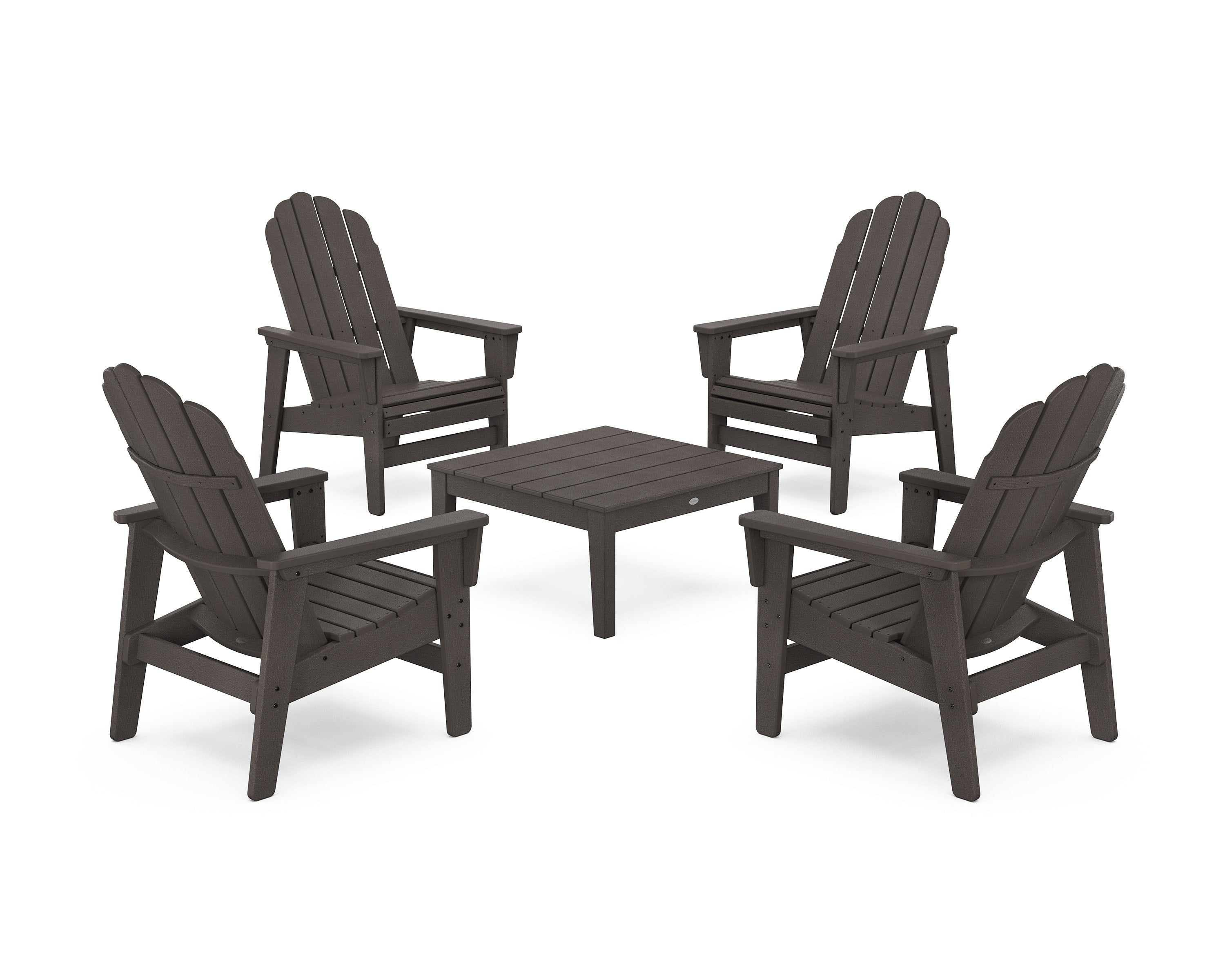 5-Piece Vineyard Grand Upright Adirondack Chair Conversation Group