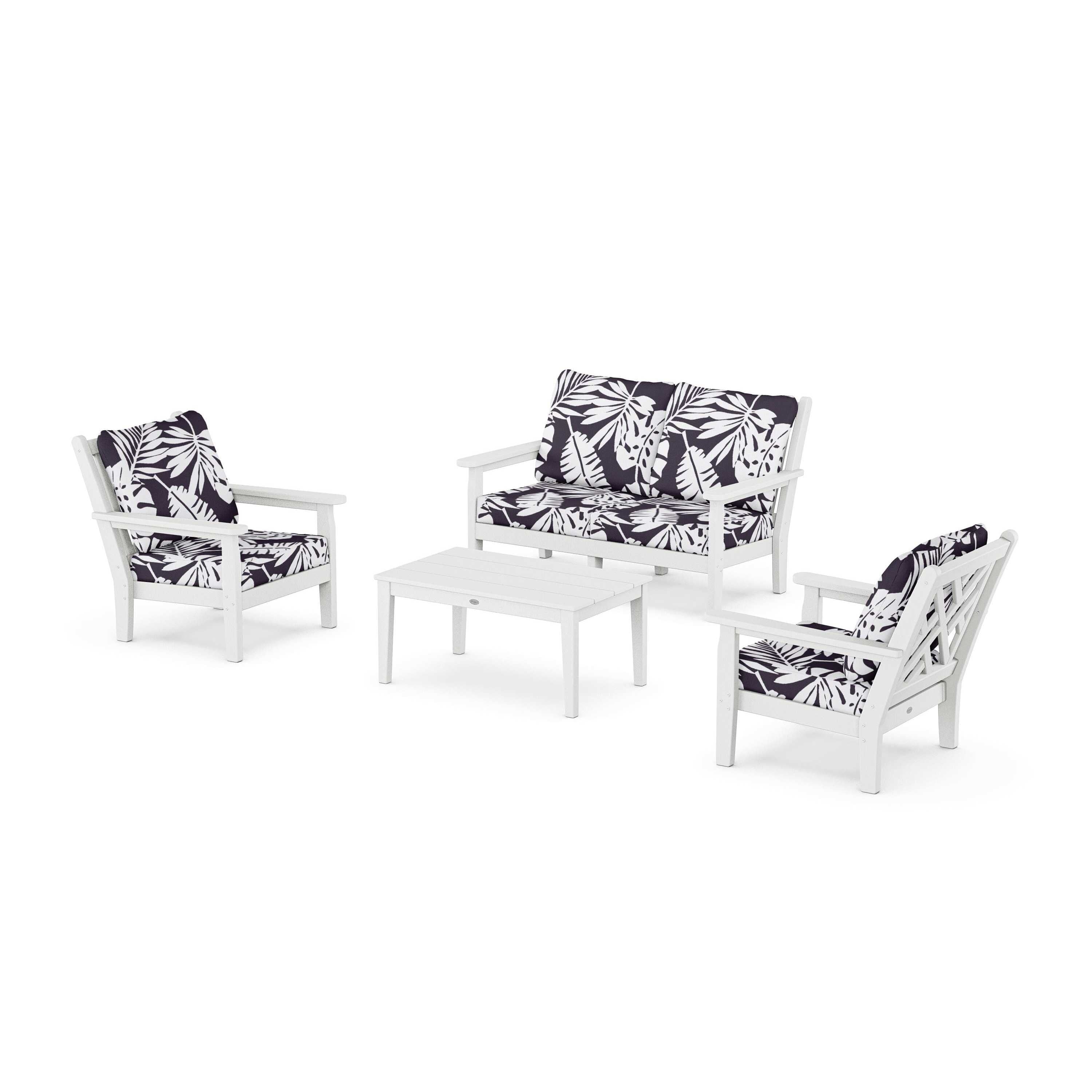 Chippendale 4-Piece Deep Seating Set with Loveseat