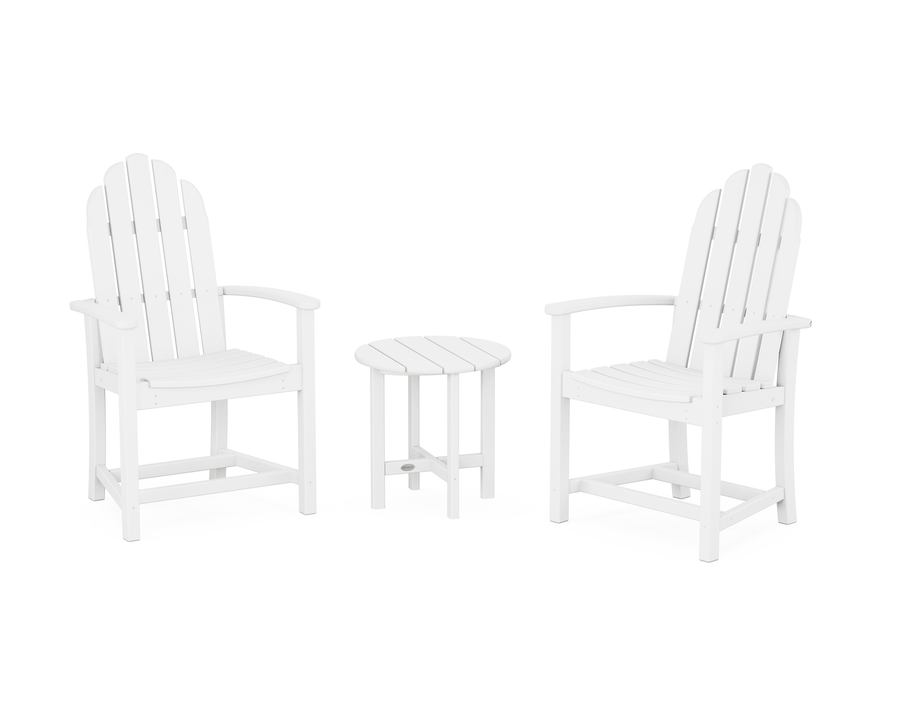 Classic 3-Piece Upright Adirondack Chair Set