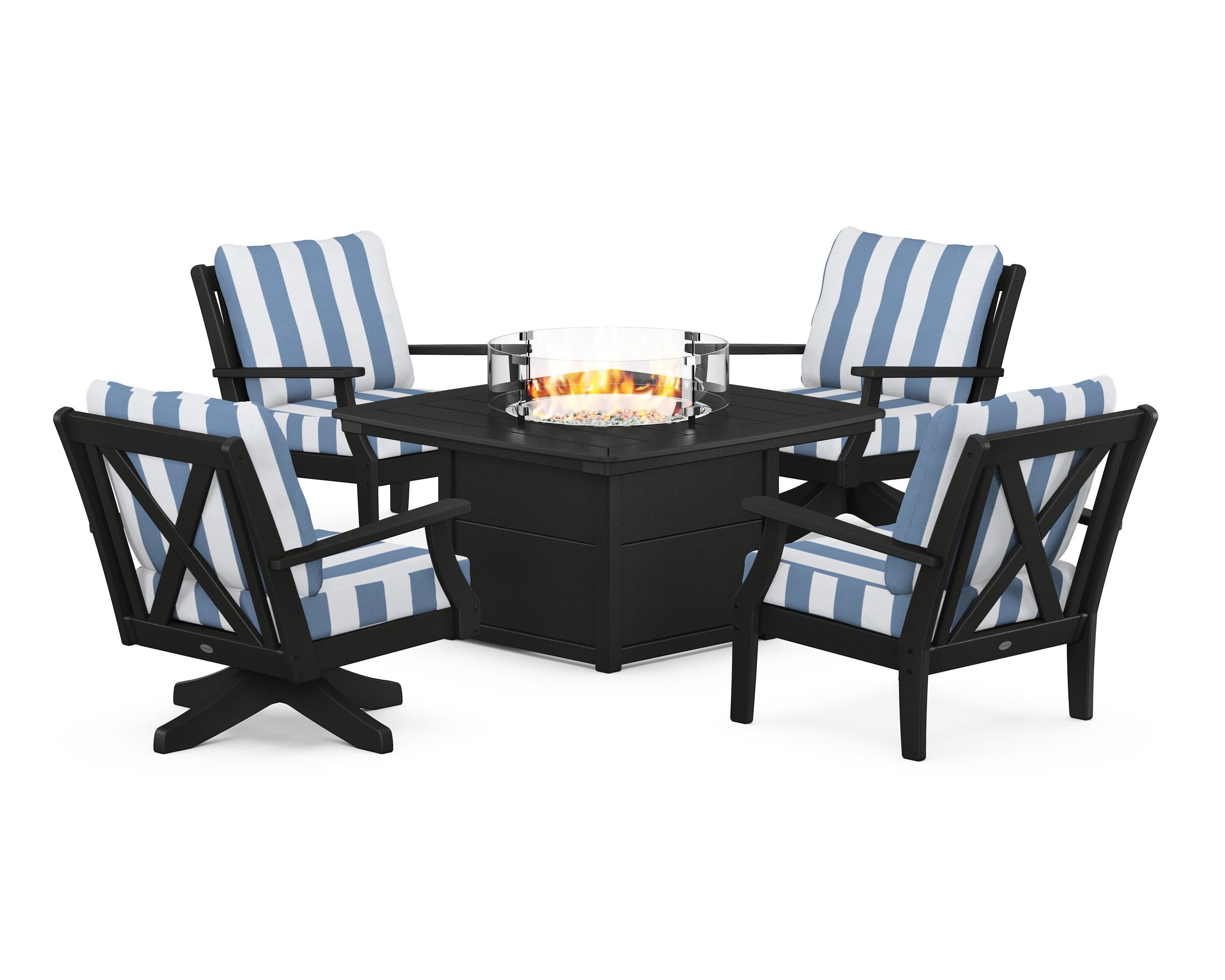 Braxton 5-Piece Deep Seating Set with Fire Table