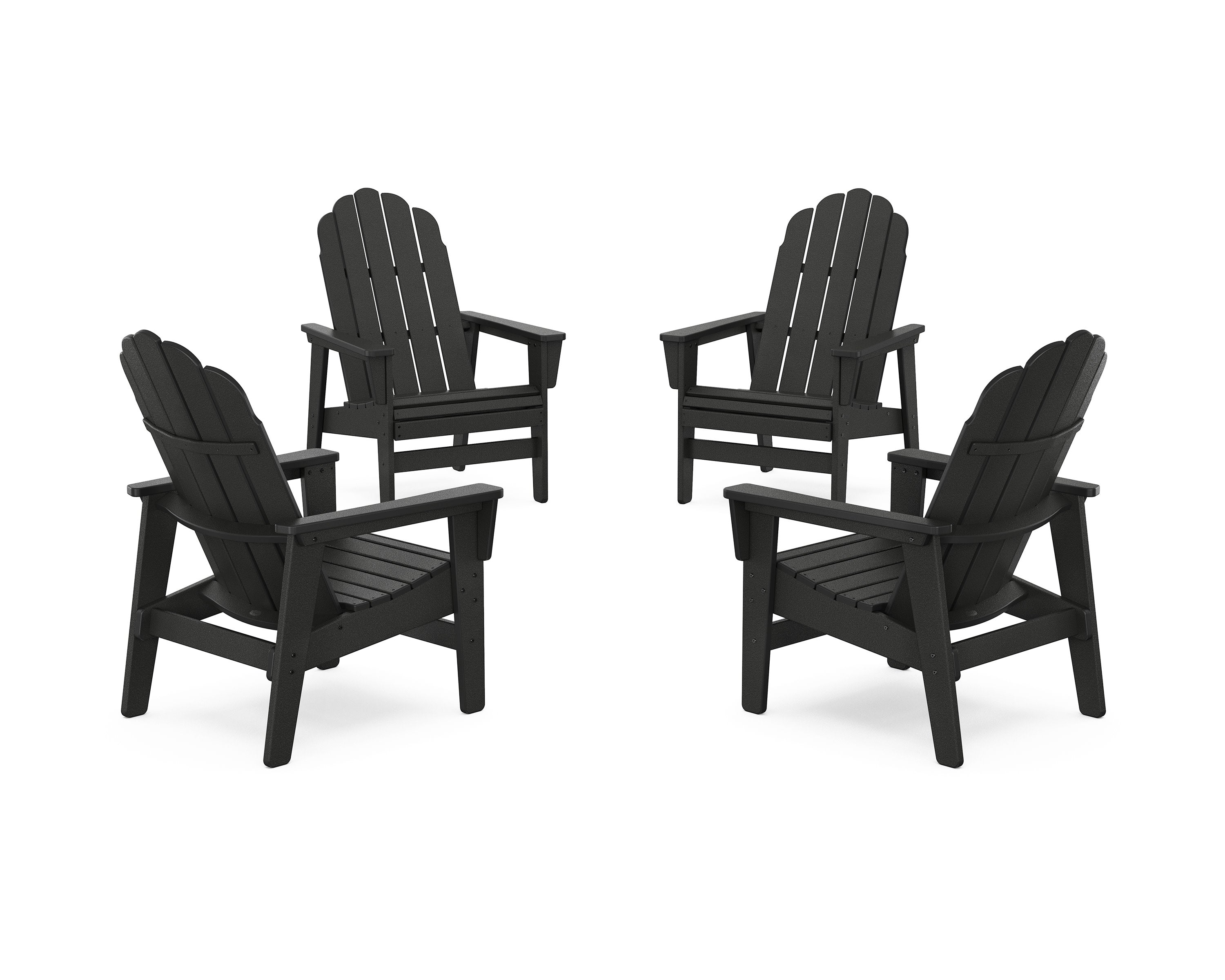 4-Piece Vineyard Grand Upright Adirondack Chair Conversation Set