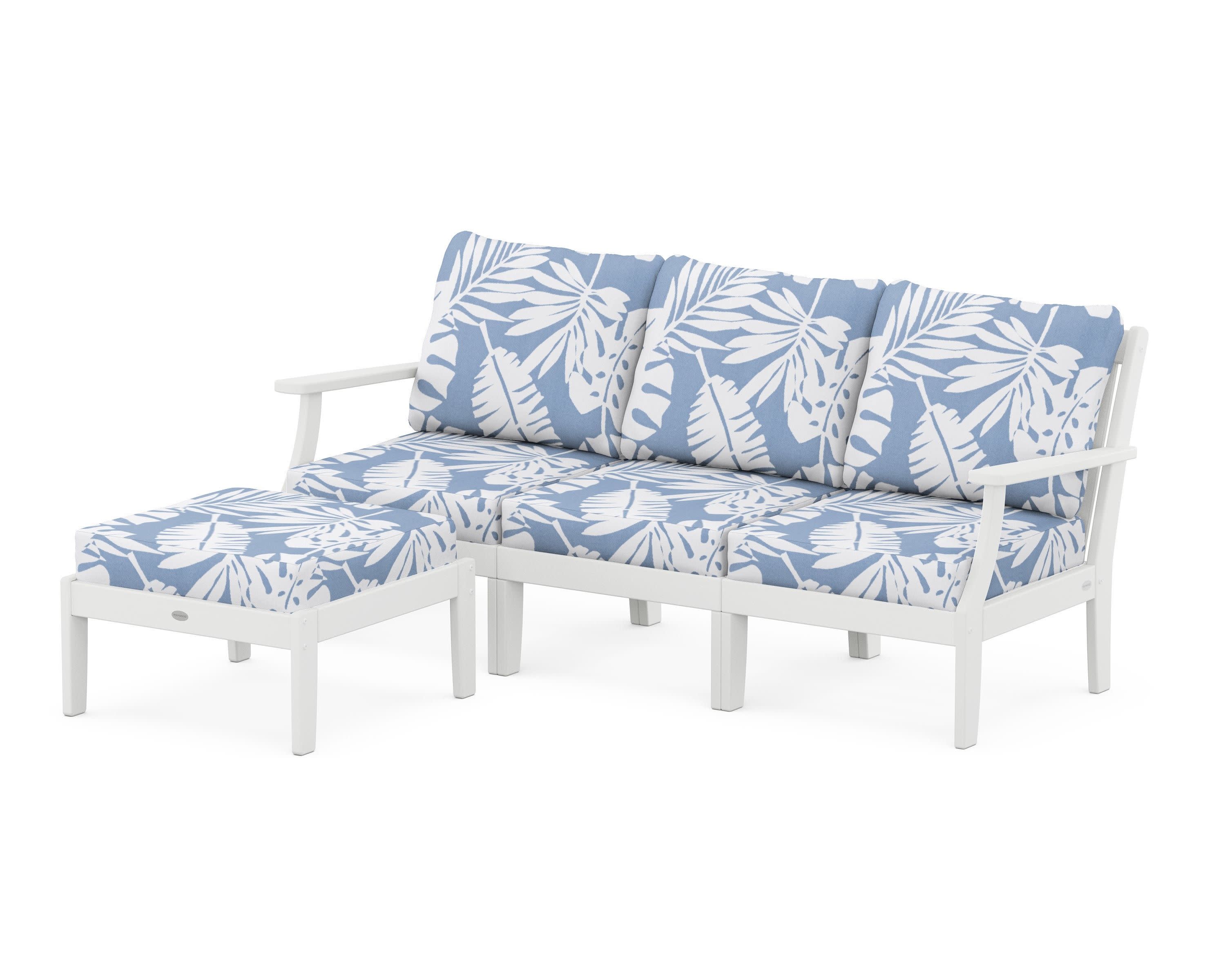 Braxton Modular 4-Piece Deep Seating Set with Ottoman