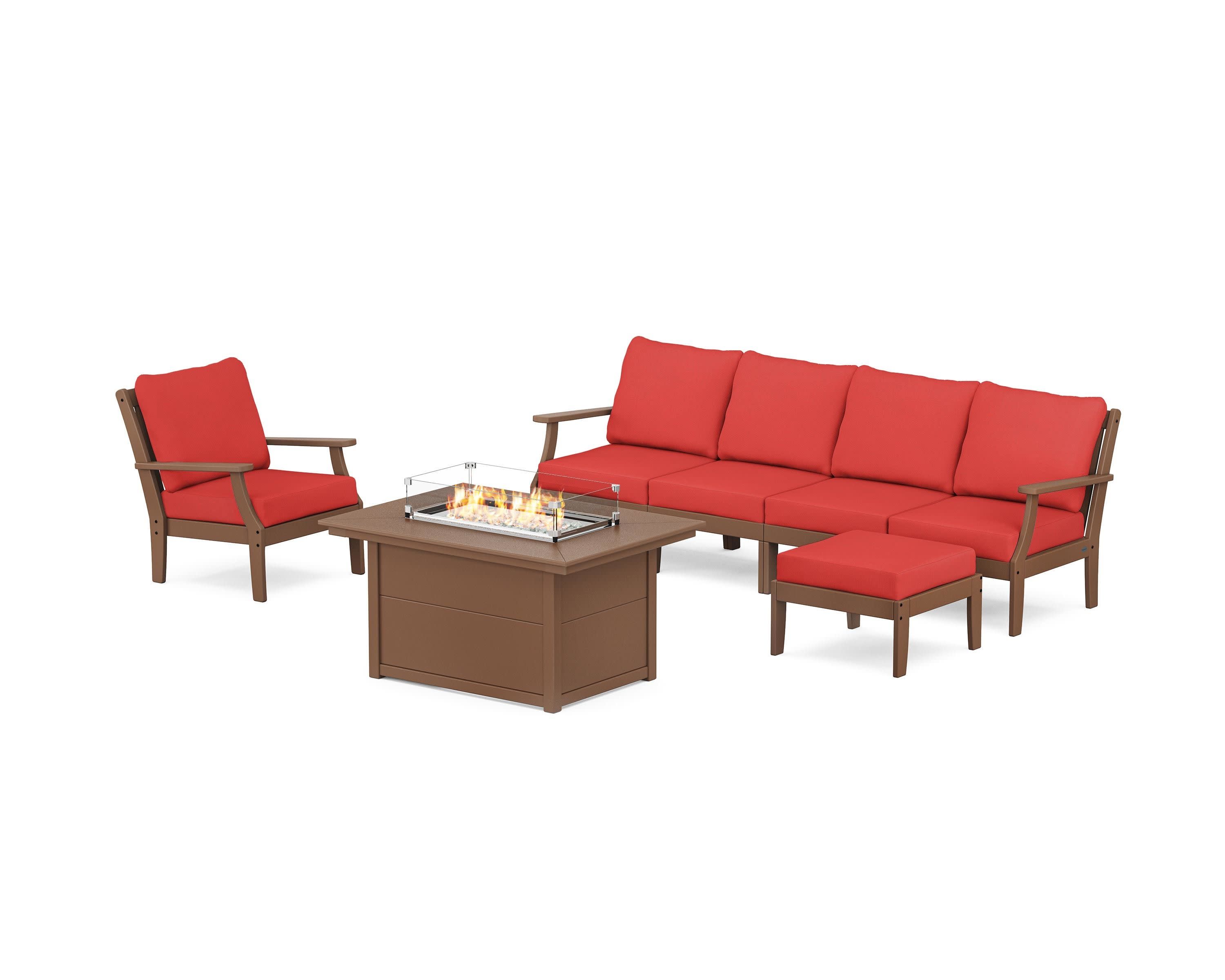 Braxton Sectional Lounge and Fire Pit Set