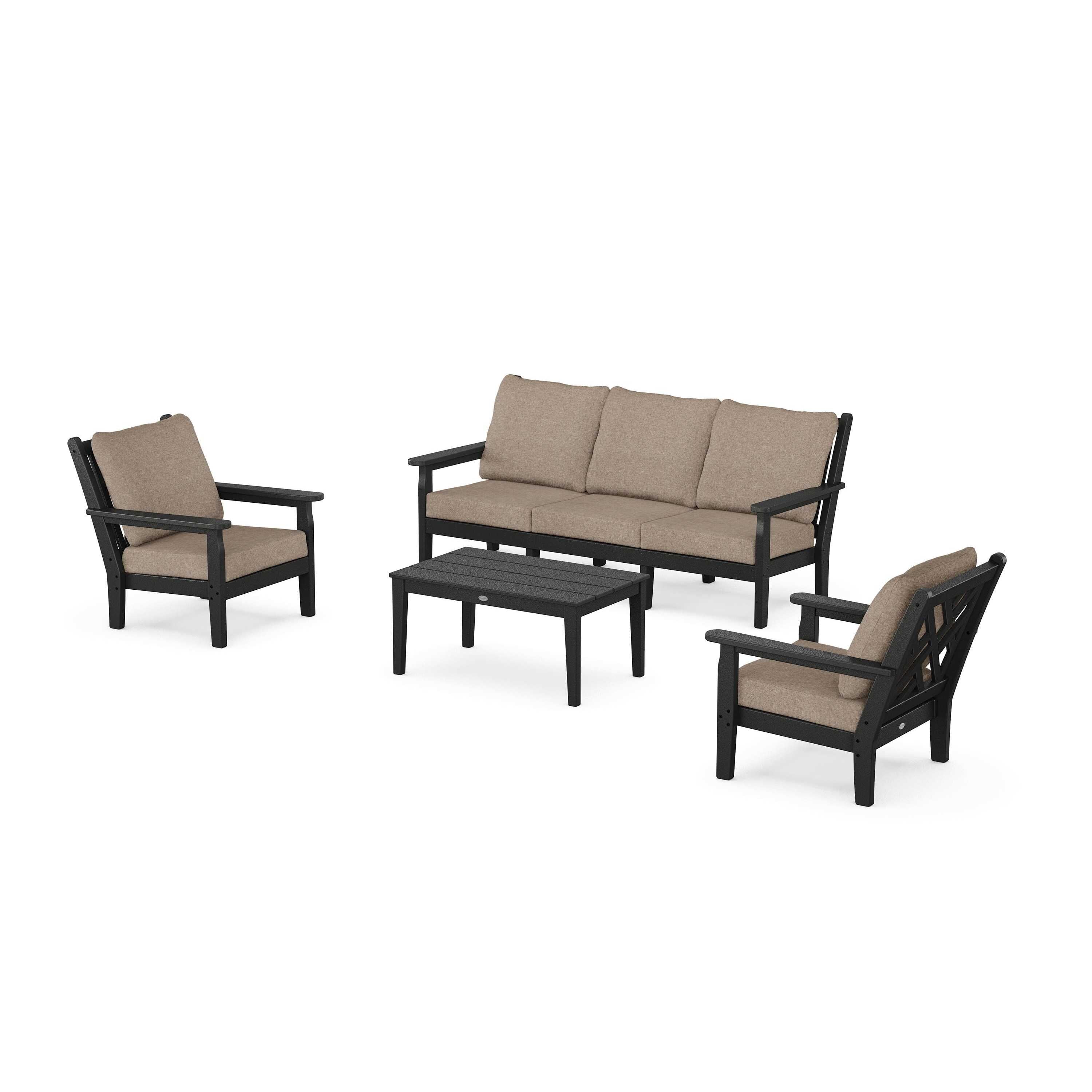 Chippendale 4-Piece Deep Seating Set with Sofa