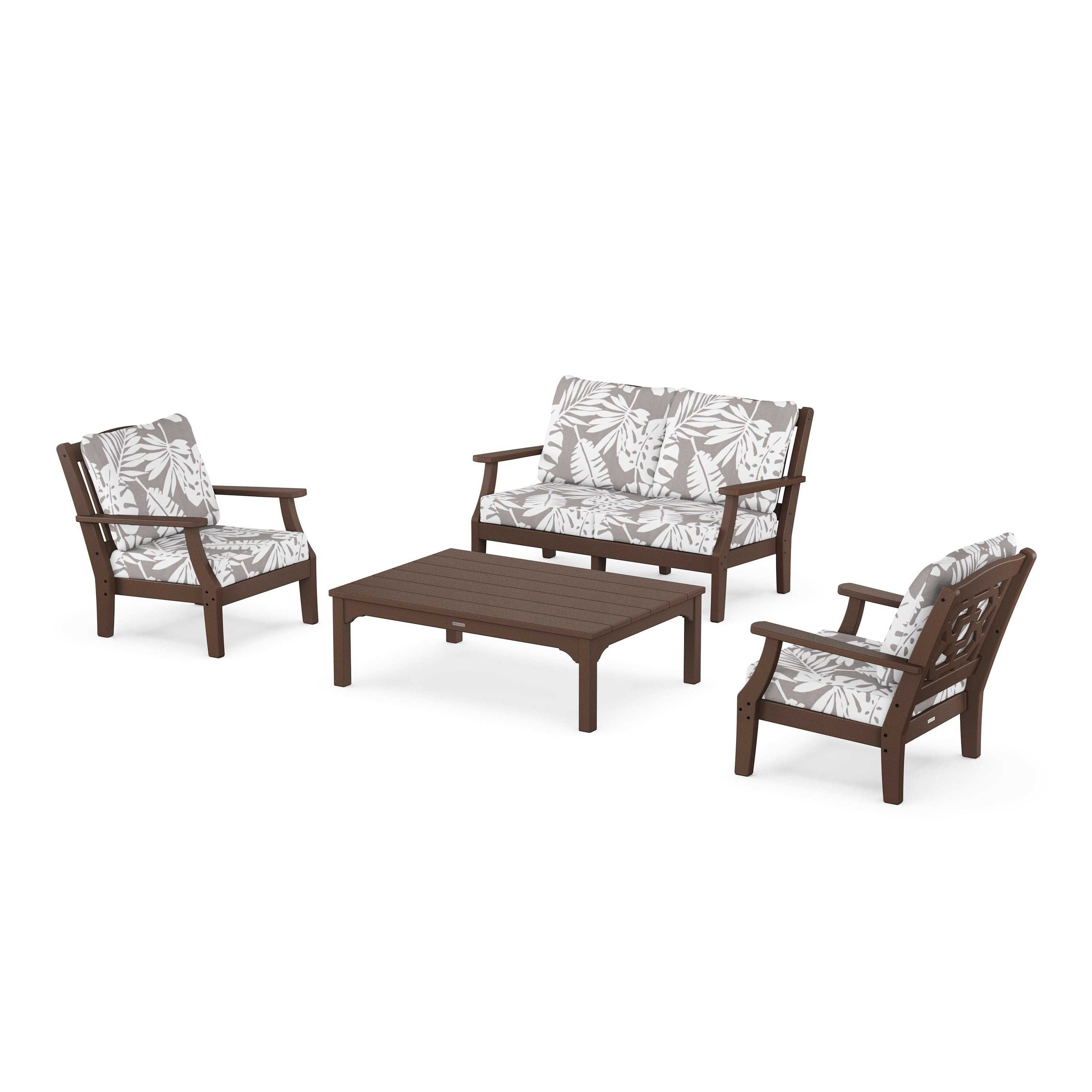 Chinoiserie 4-Piece Deep Seating Set with Loveseat